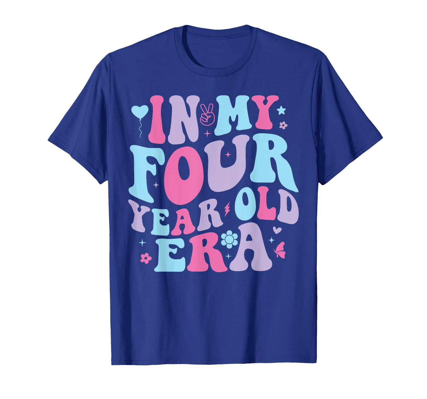 In My Four Year Old Era Girl Boy 4th Birthday 4 Year Old T-Shirt