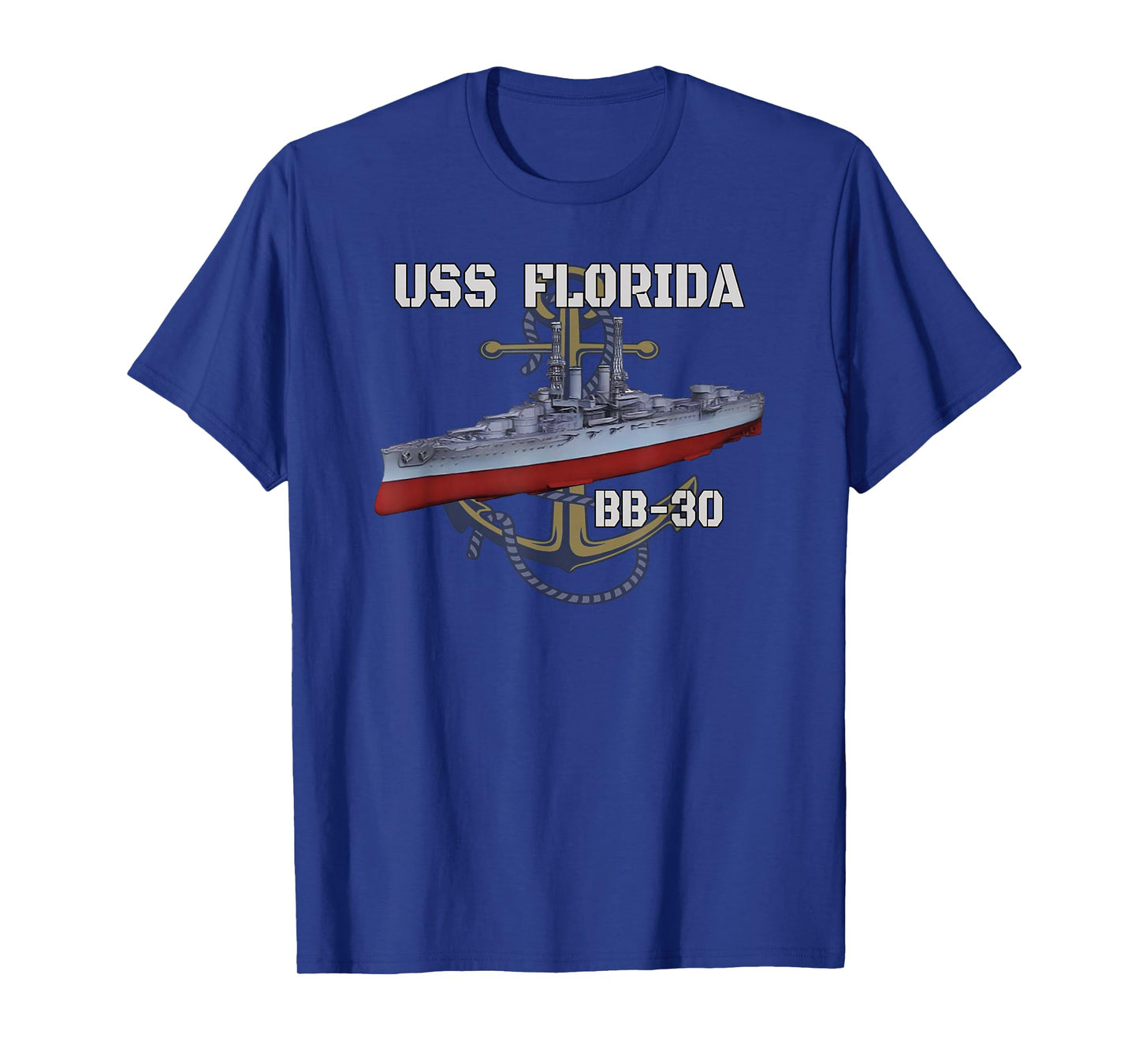USS Florida BB-30 Battleship American WW1 Warship Veterans T-Shirt
