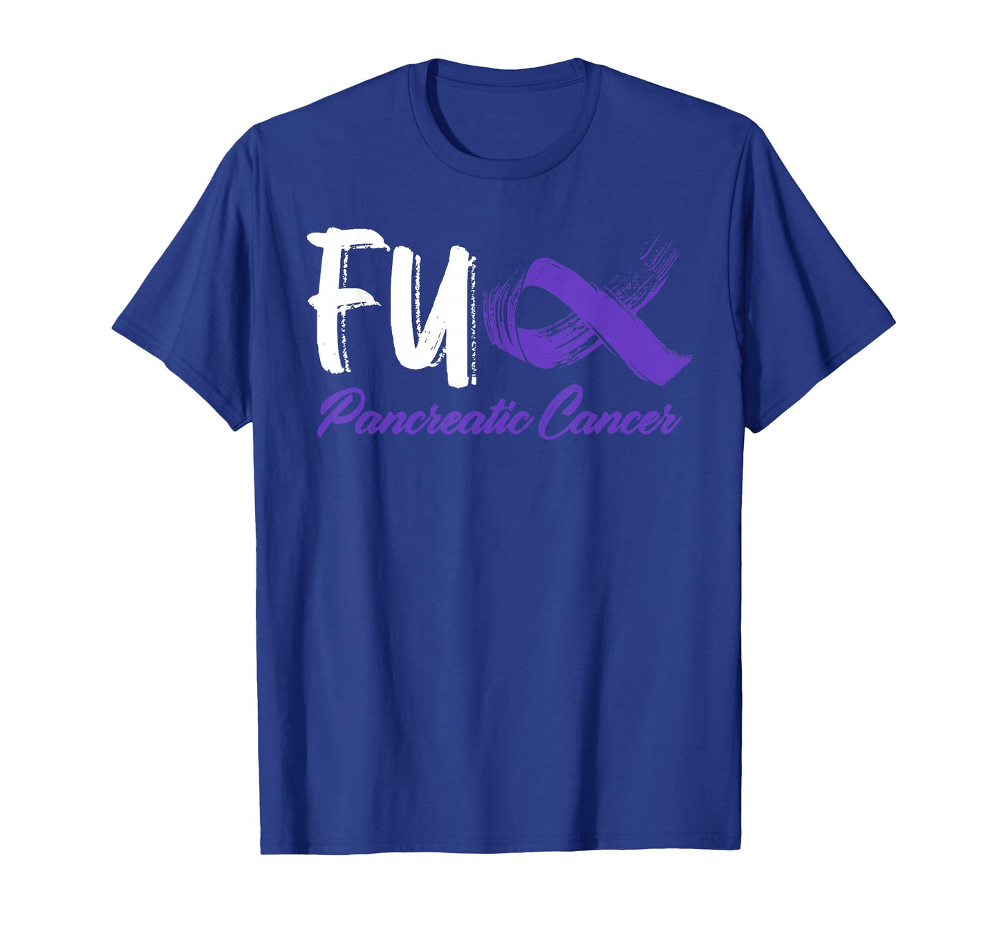 Fuck Pancreatic Cancer Awareness Month Warrior Purple Ribbon T-Shirt