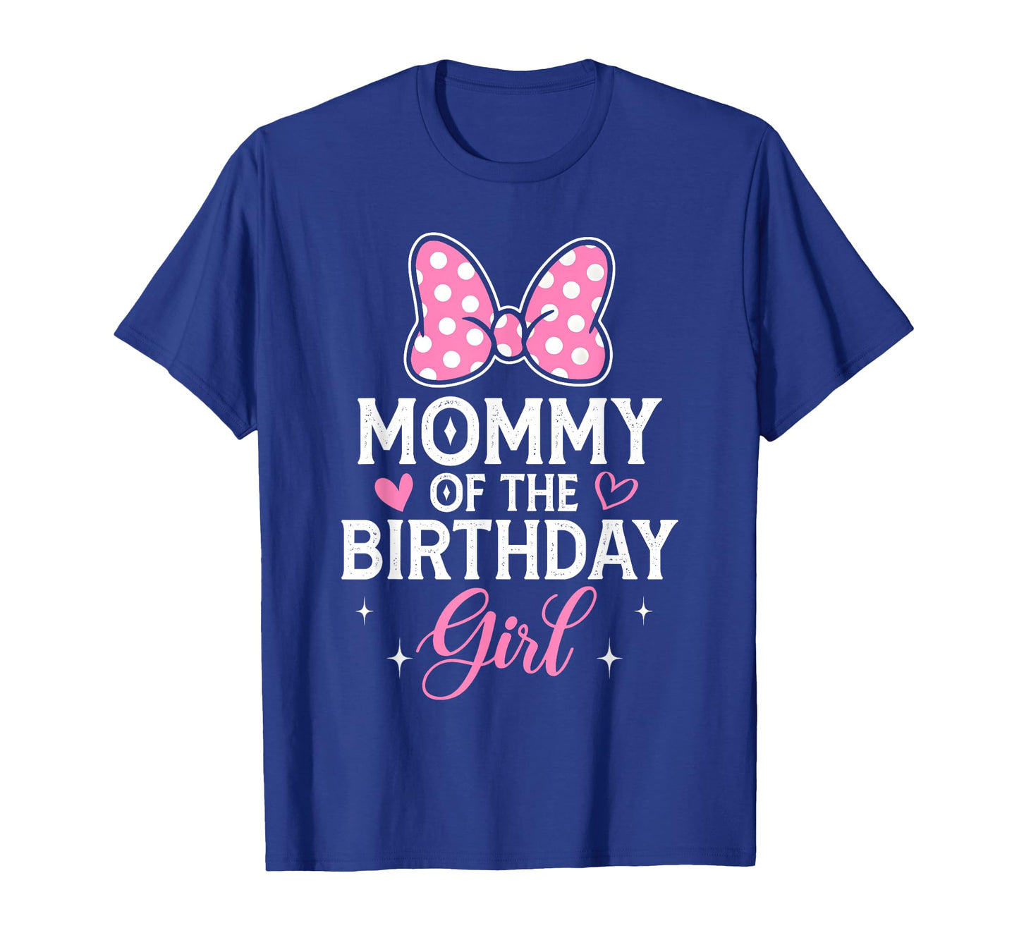 Mommy Of The Birthday Girl Pink Bow Birthday Family Matching T-Shirt