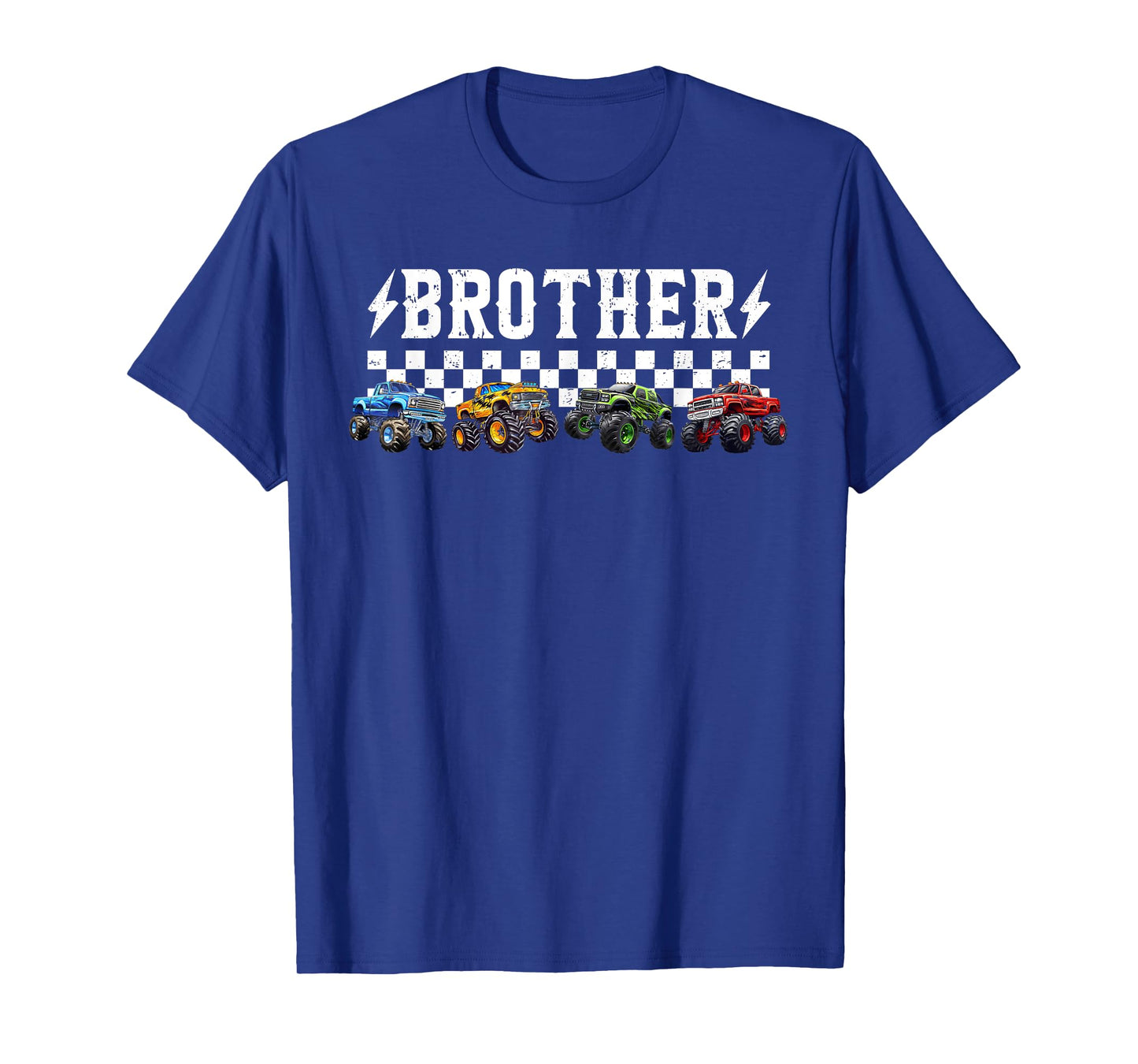Brother Retro Monster Truck Family Crew Birthday Matching T-Shirt