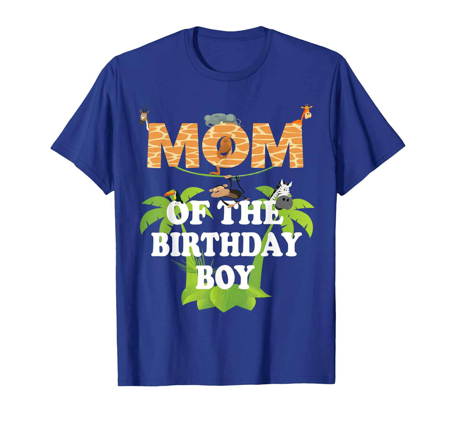 Mom Of The Birthday Boy Zoo Theme Animal Party T-Shirt
