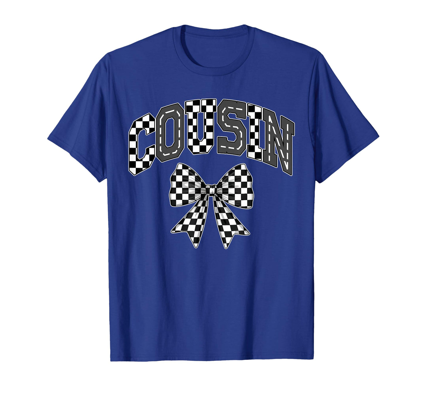 Cousin Racing Race Car Checkered Family Birthday Matching T-Shirt