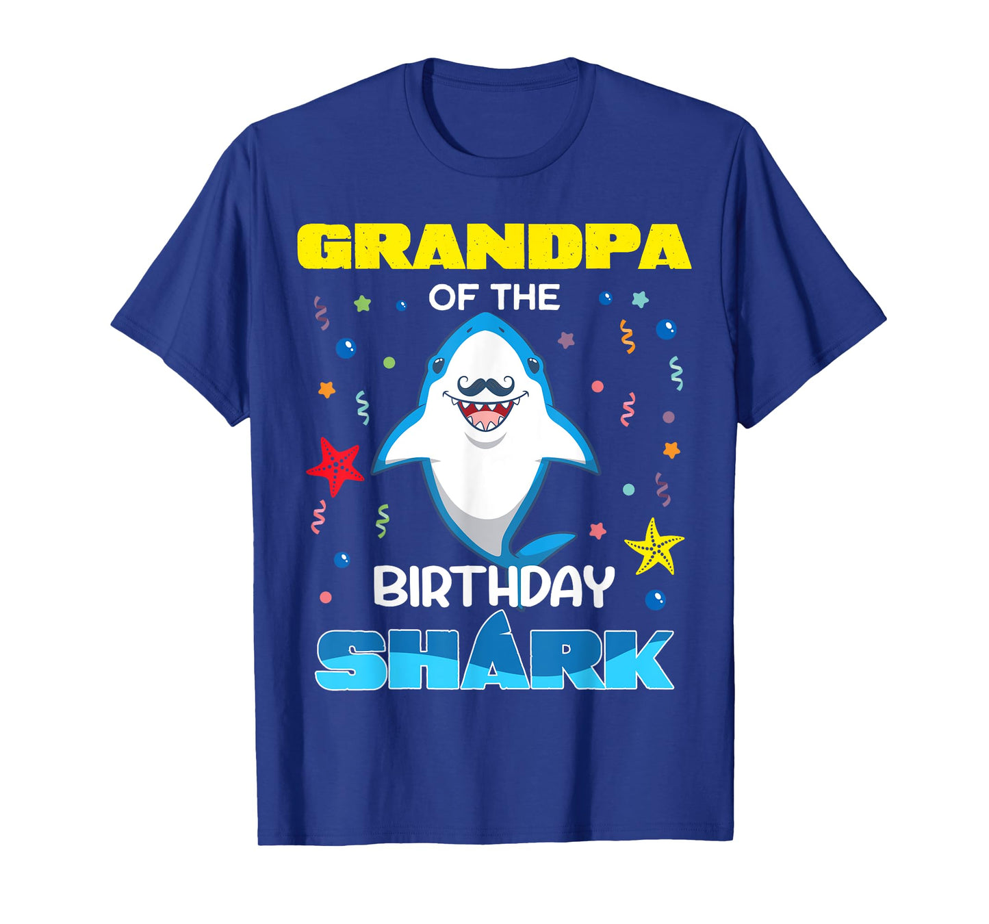 Grandpa Of The Birthday Shark Kids Party Family Matching T-Shirt