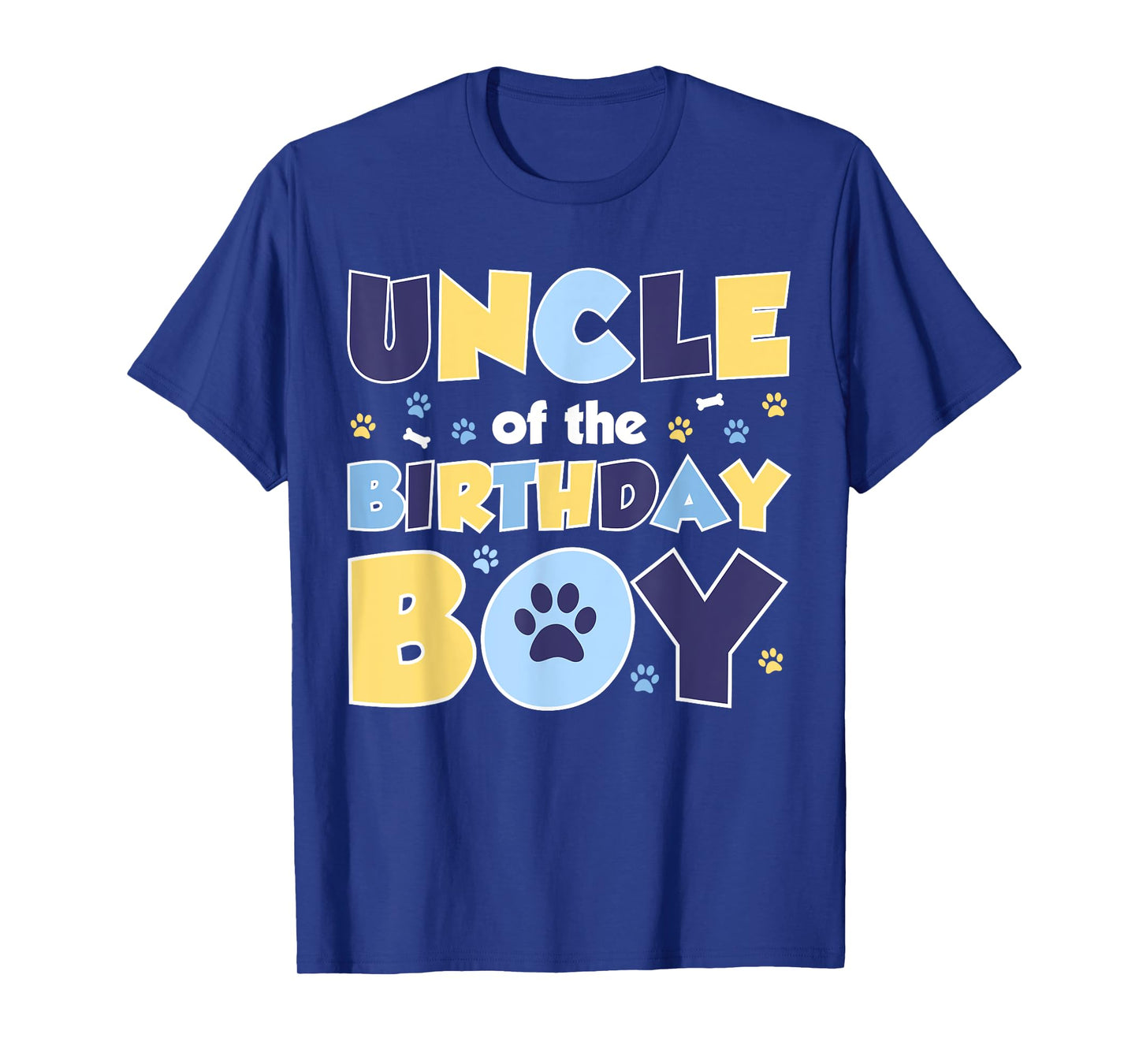 Uncle Of The Birthday Boy Dog Lover Party Family Matching T-Shirt