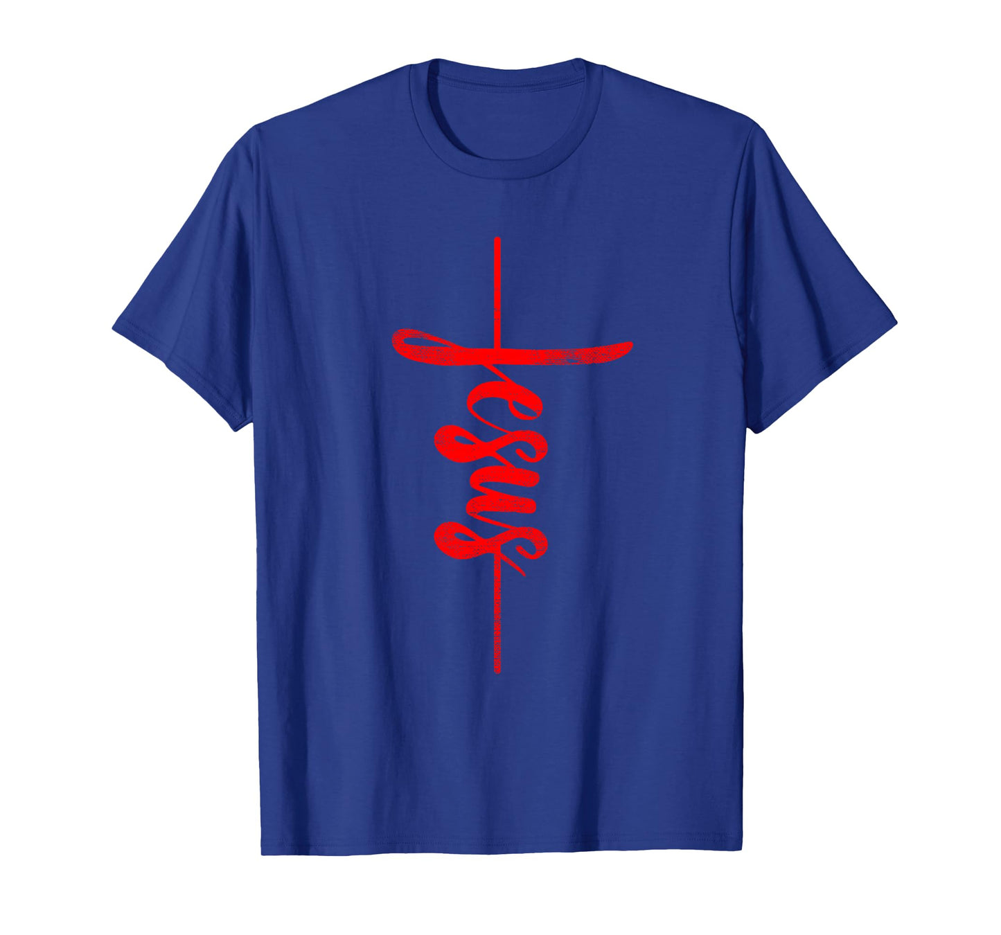 Jesus Christian Cross Art Cursive Inspiring Gift Men Women T-Shirt