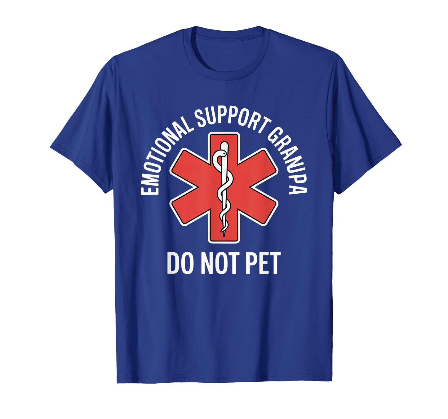 Emotional Support Husband Do Not Pet Funny Grandpa Day Men T-Shirt