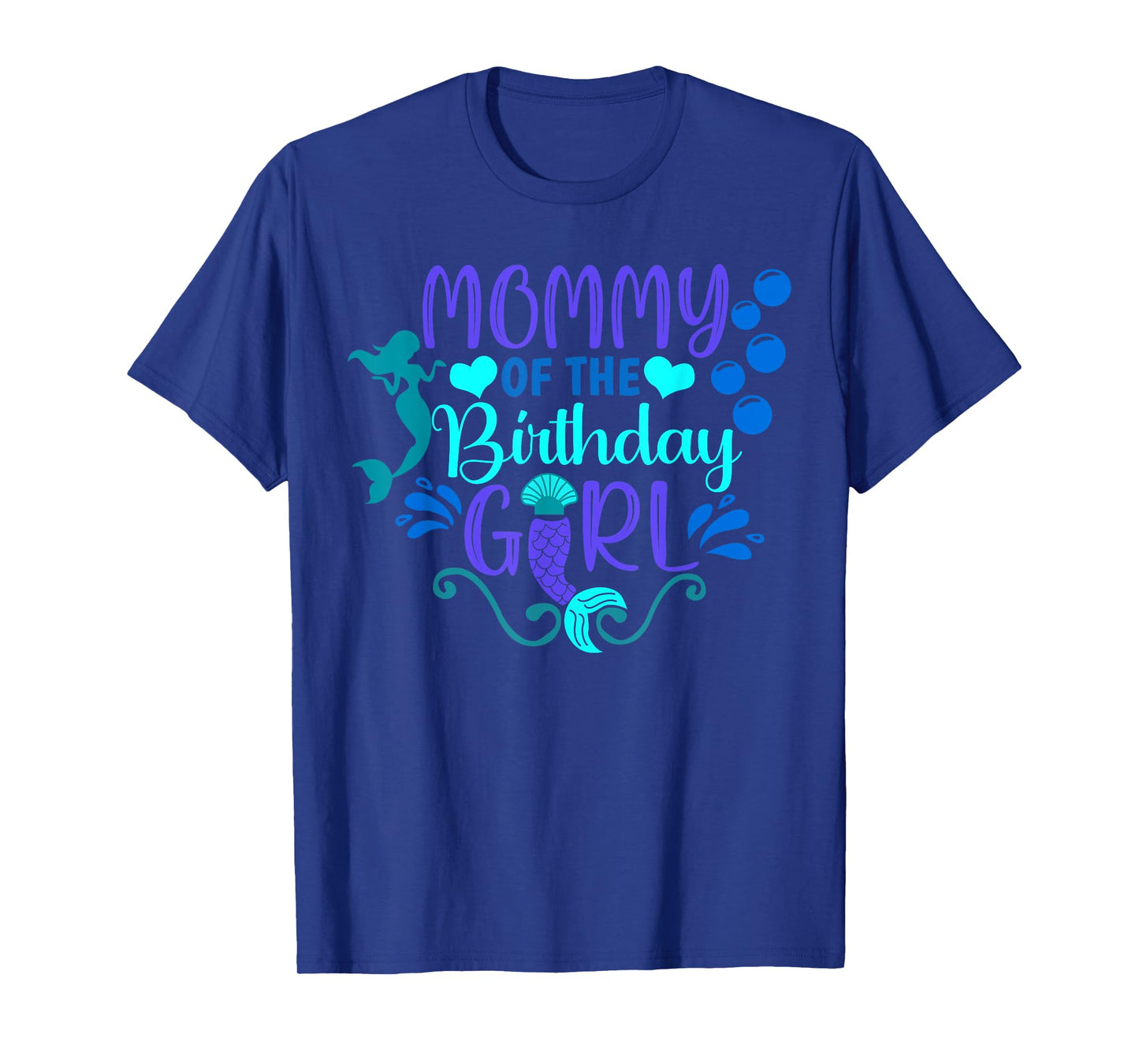 Mommy Of The Birthday Mermaid Girl Bday Party Squad Family T-Shirt