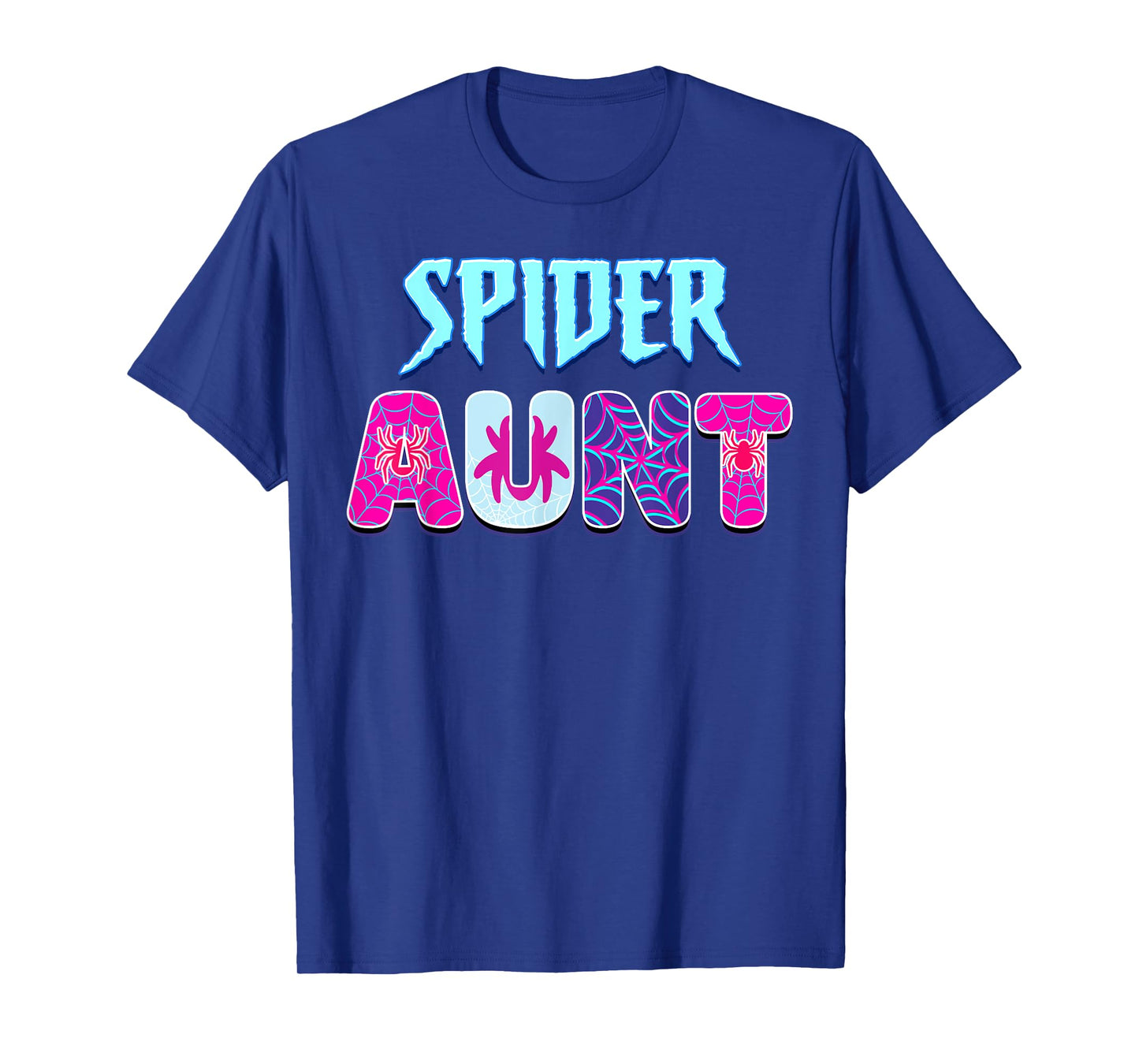 Women Spider Groovy Aunt Matching Family Party Mothers Day T-Shirt