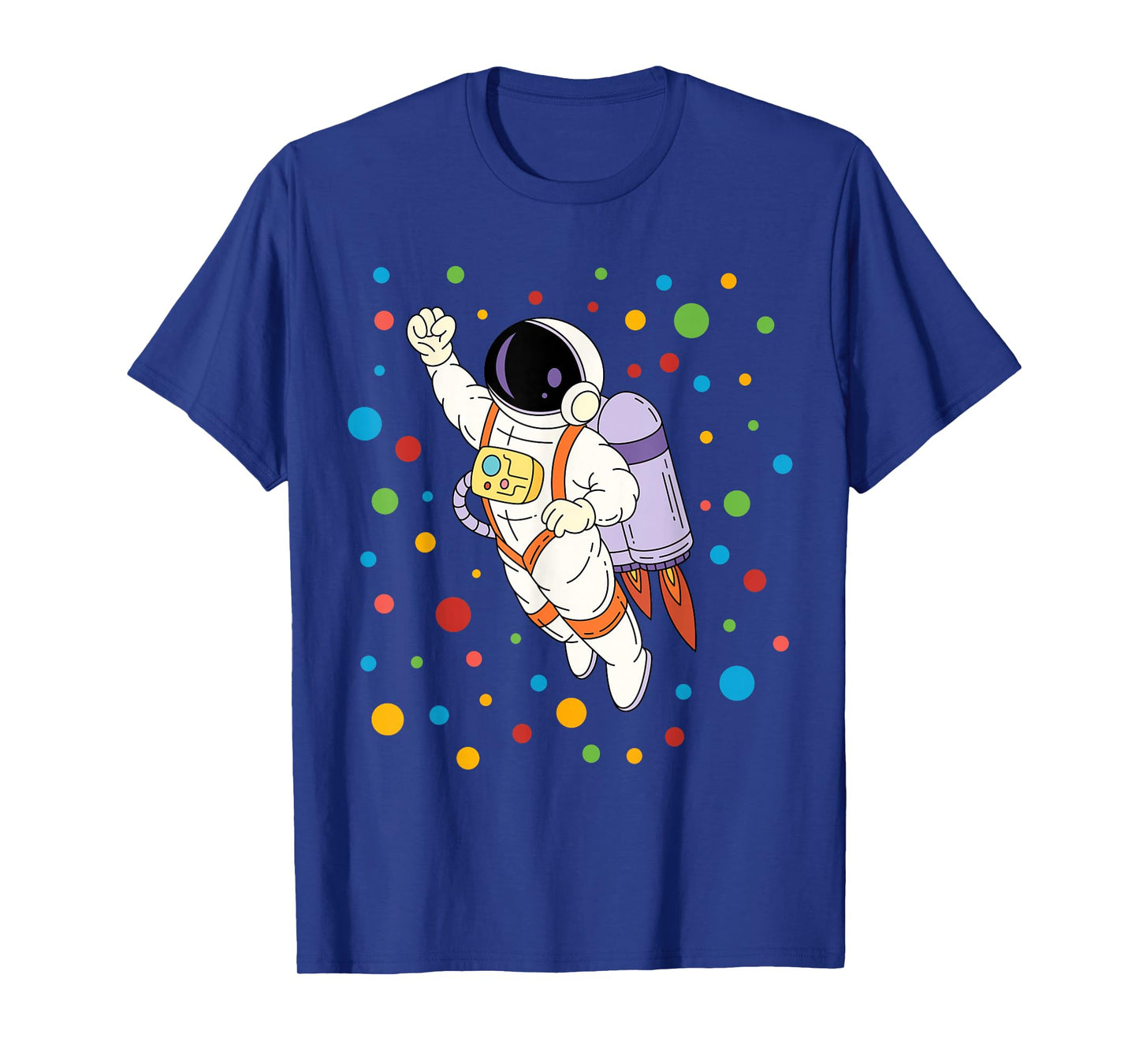 Happy Dot Day Astronaut Colorful Polka Dots Boy Teen Kids T-Shirt