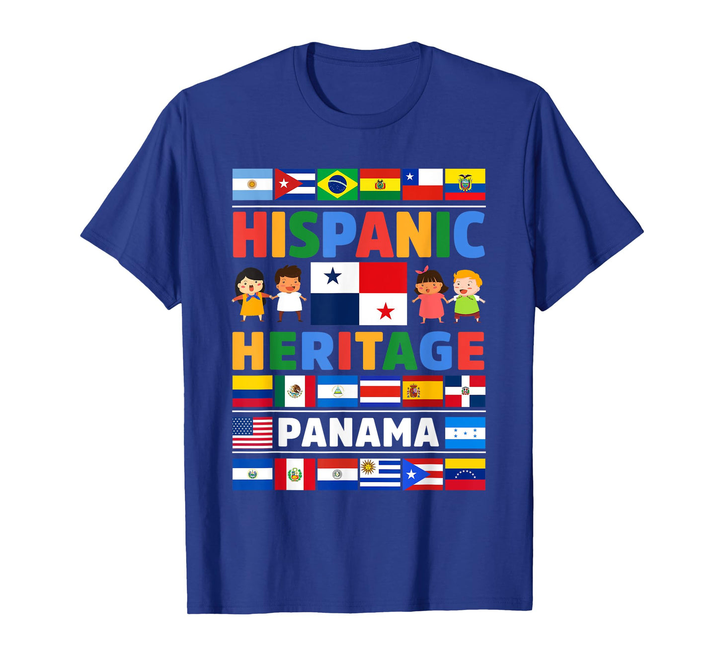 Hispanic Heritage Month Panama Flag Latino Kids T-Shirt