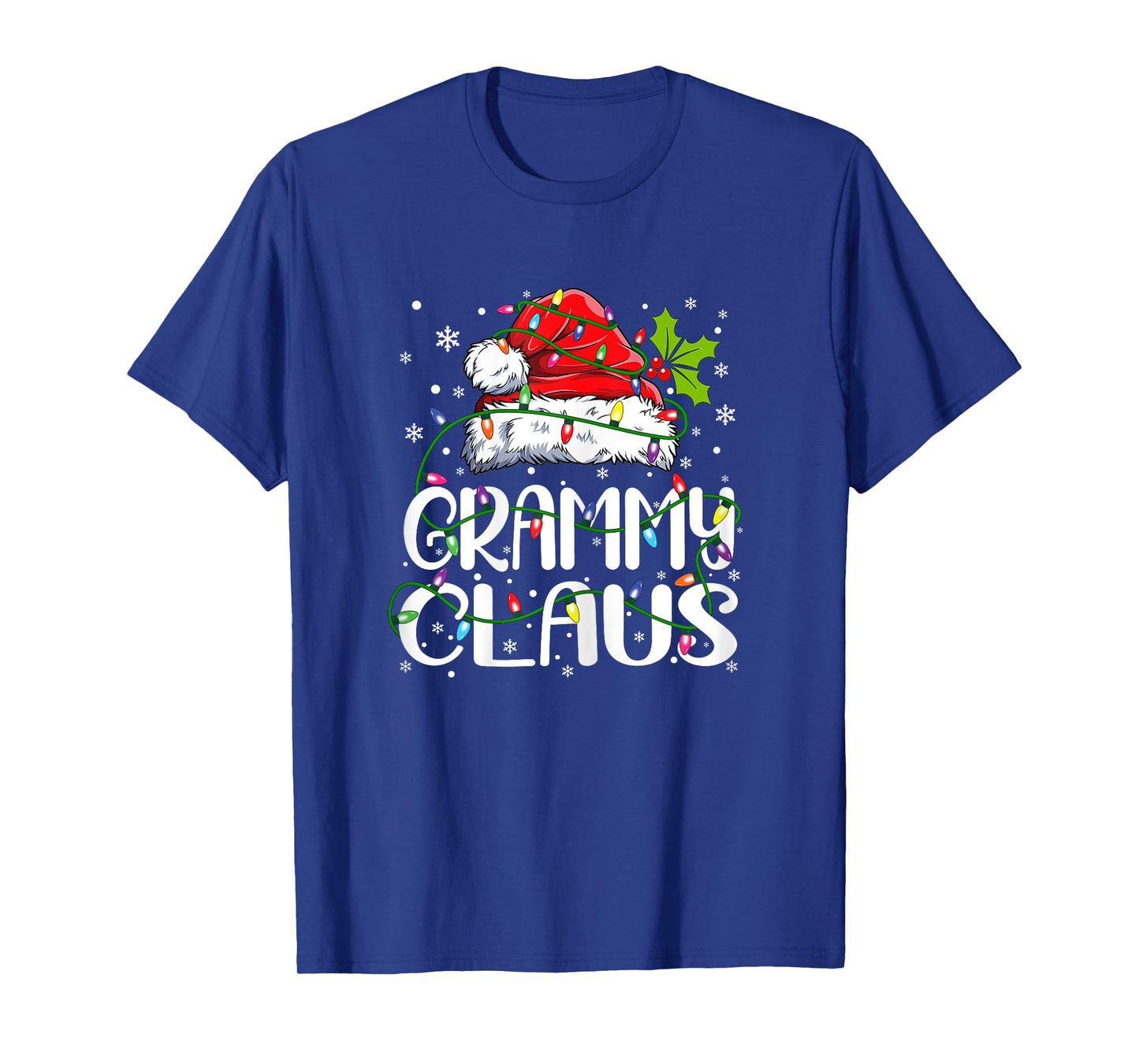 Grammy Claus Shirt Christmas Lights Pajama Family Matching T-Shirt