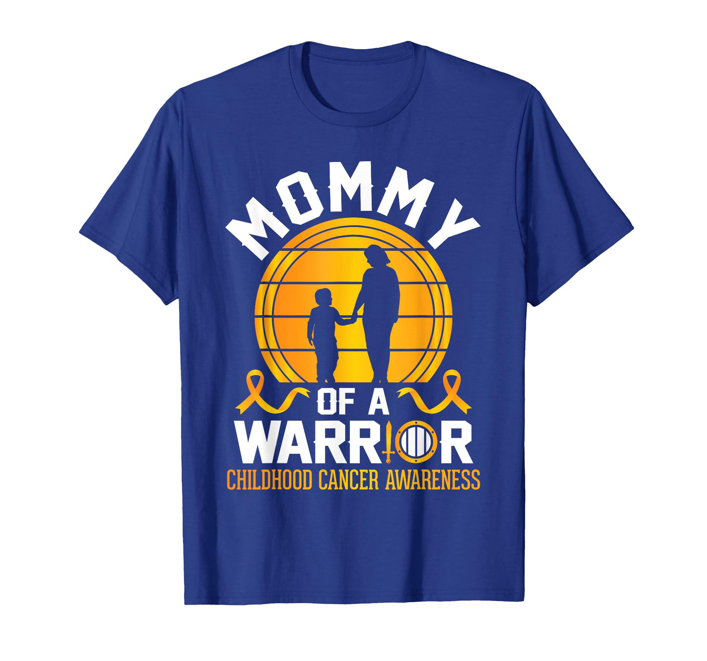 Proud Mommy Of A Warrior Childhood Cancer Awareness Son T-Shirt