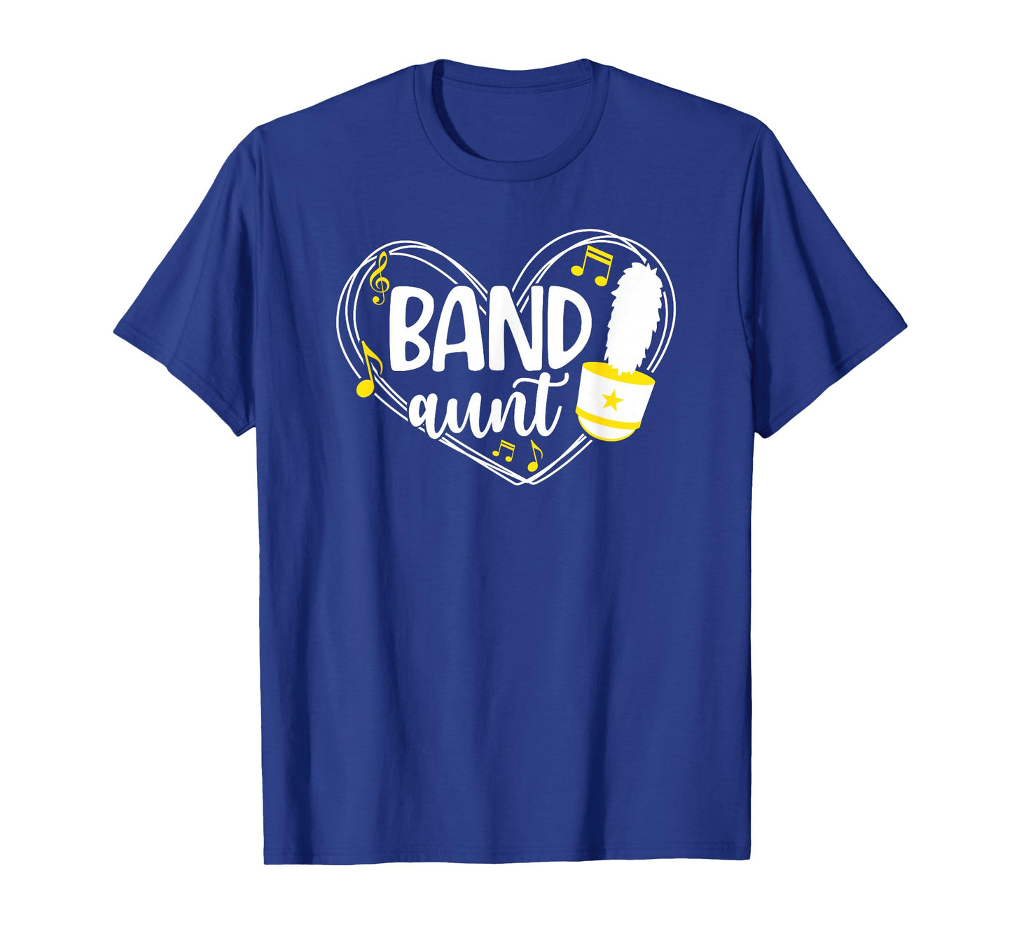 Band Aunt Heart Marching Band Aunt T-Shirt