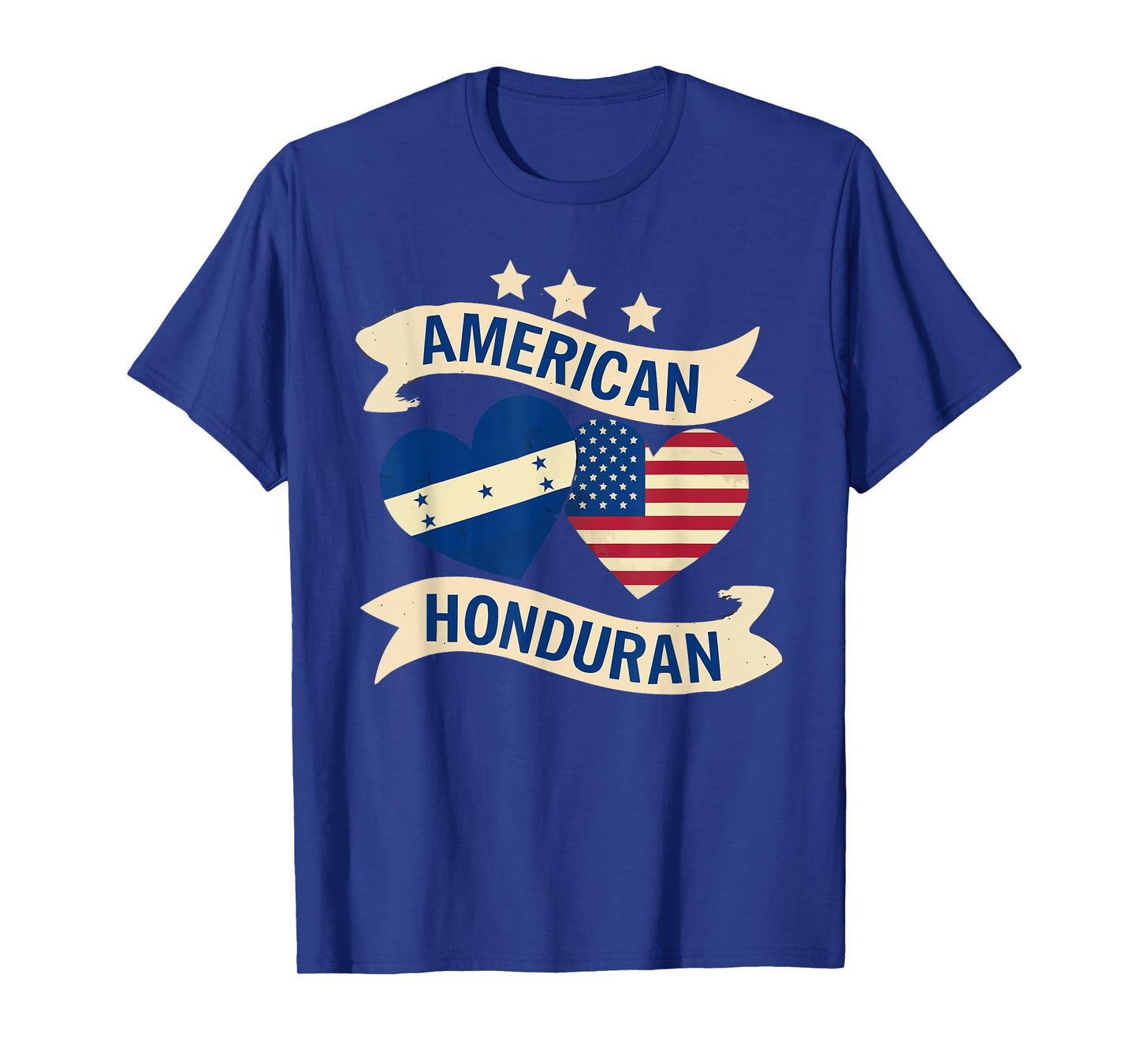 Half American Half Honduran USA Flag Honduras America T-Shirt
