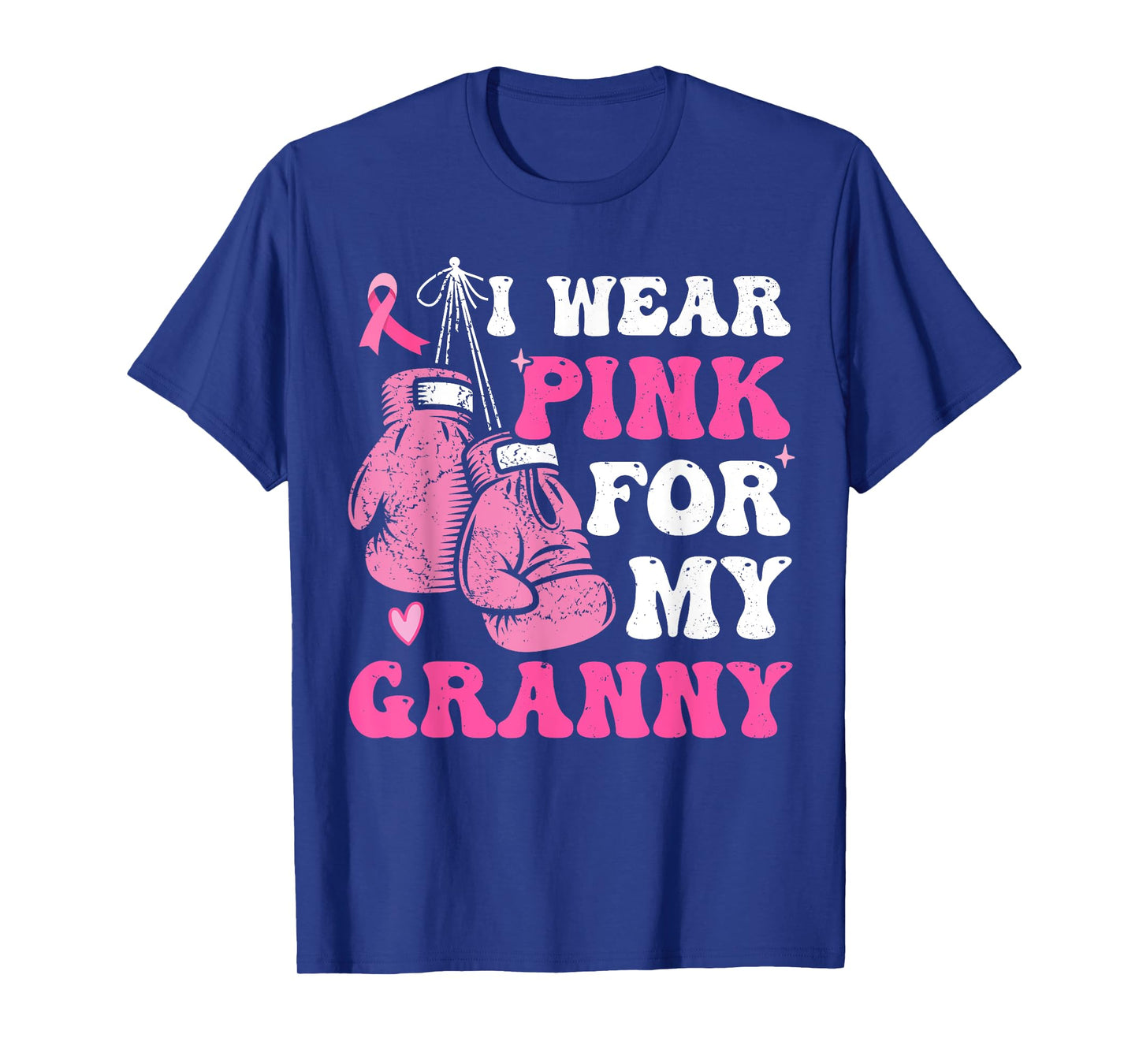 I Wear Pink For My Granny Breast Cancer Grandma For Kids T-Shirt