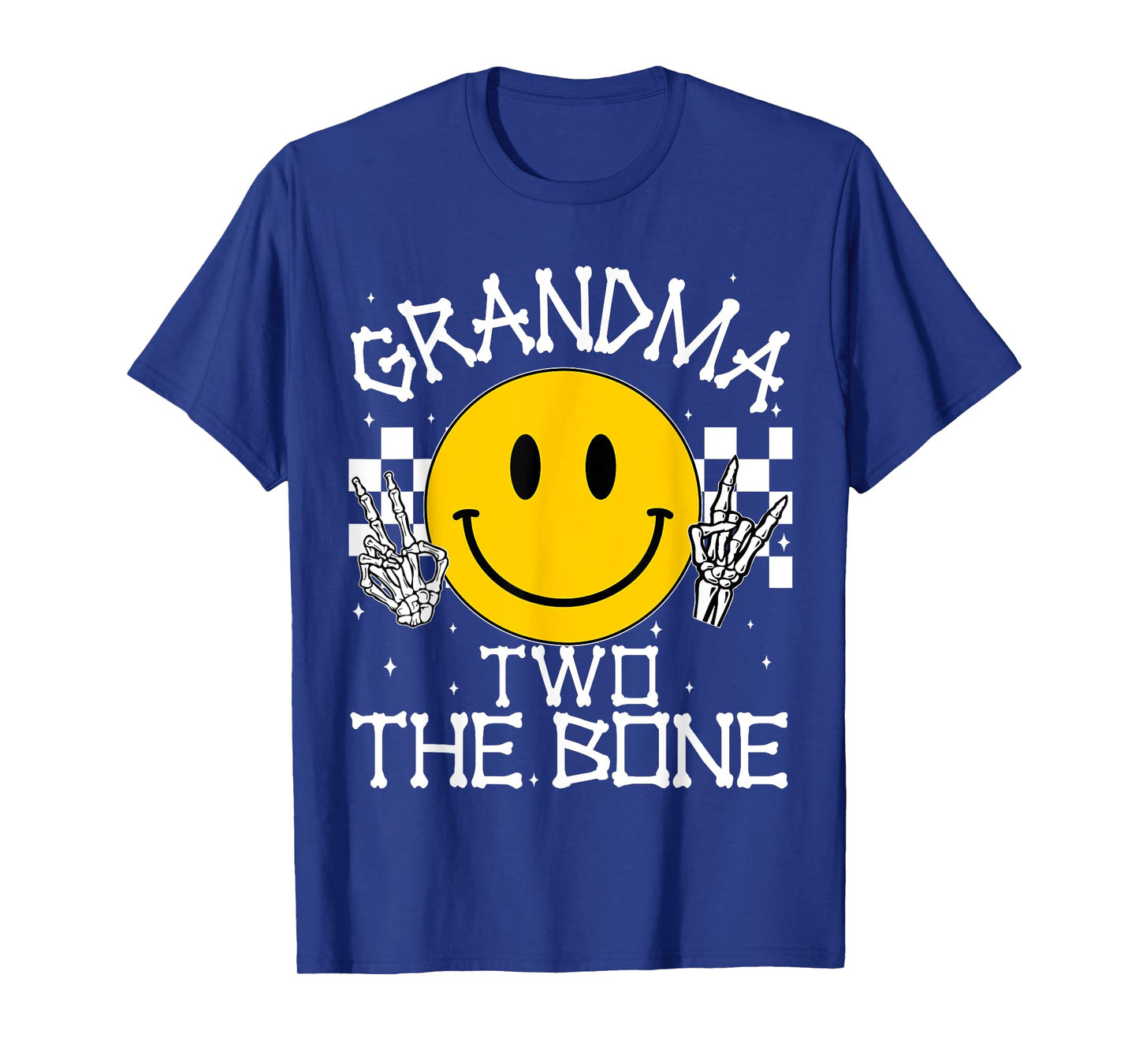 Grandma Two The Bone Smile Face Birthday Boy Family Matching T-Shirt