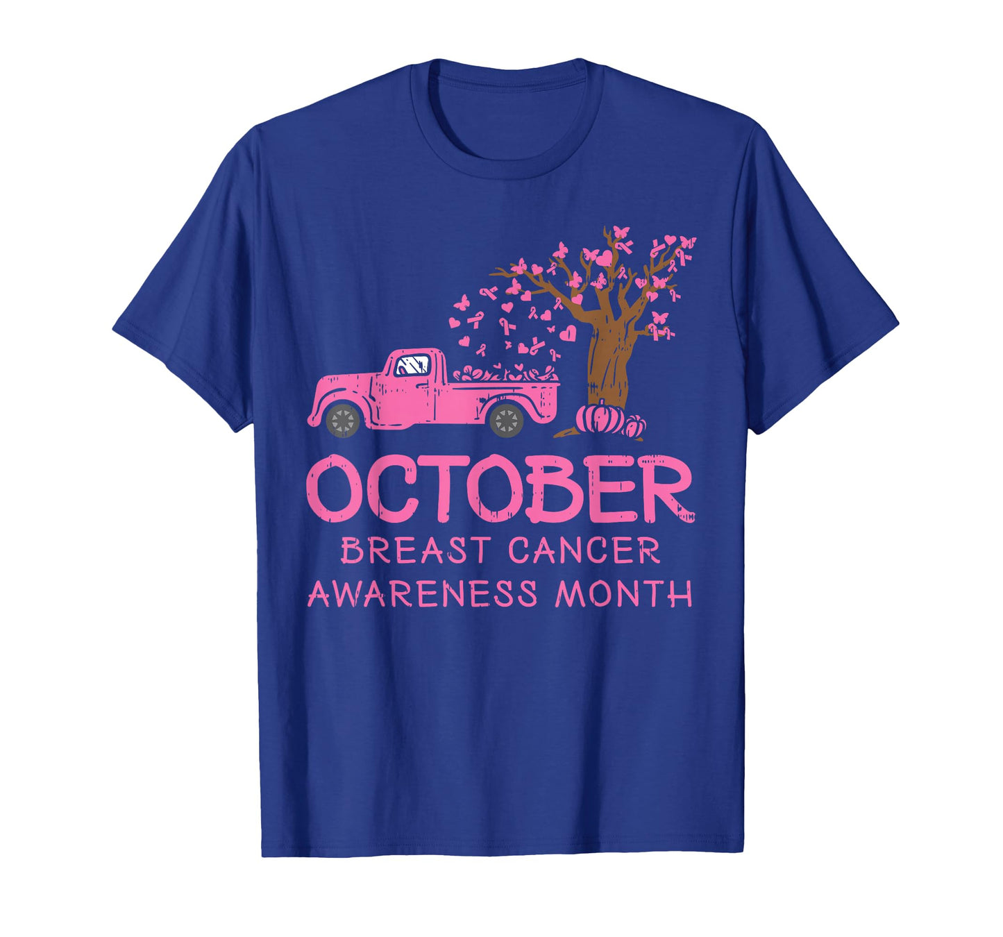 October Pink Car RIbbon Breast Cancer Awareness Month Gift T-Shirt