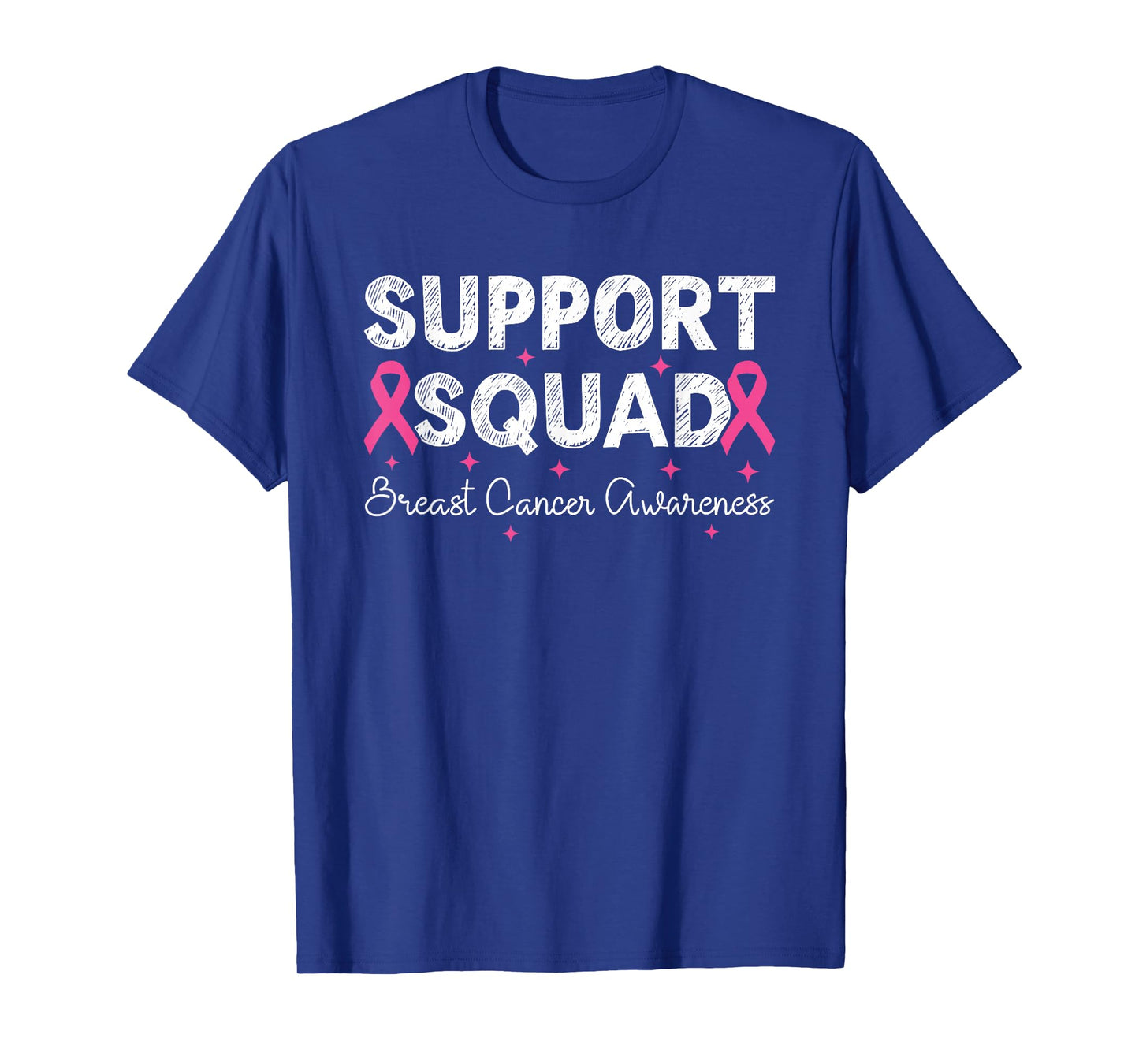 Support Squad Breast Cancer Awareness Month 2025 Pink Ribbon T-Shirt