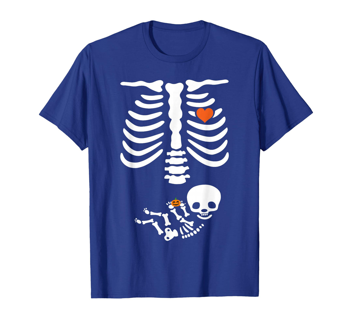 Pregnant Skeleton Halloween Maternity Costume for Mom Dad T-Shirt