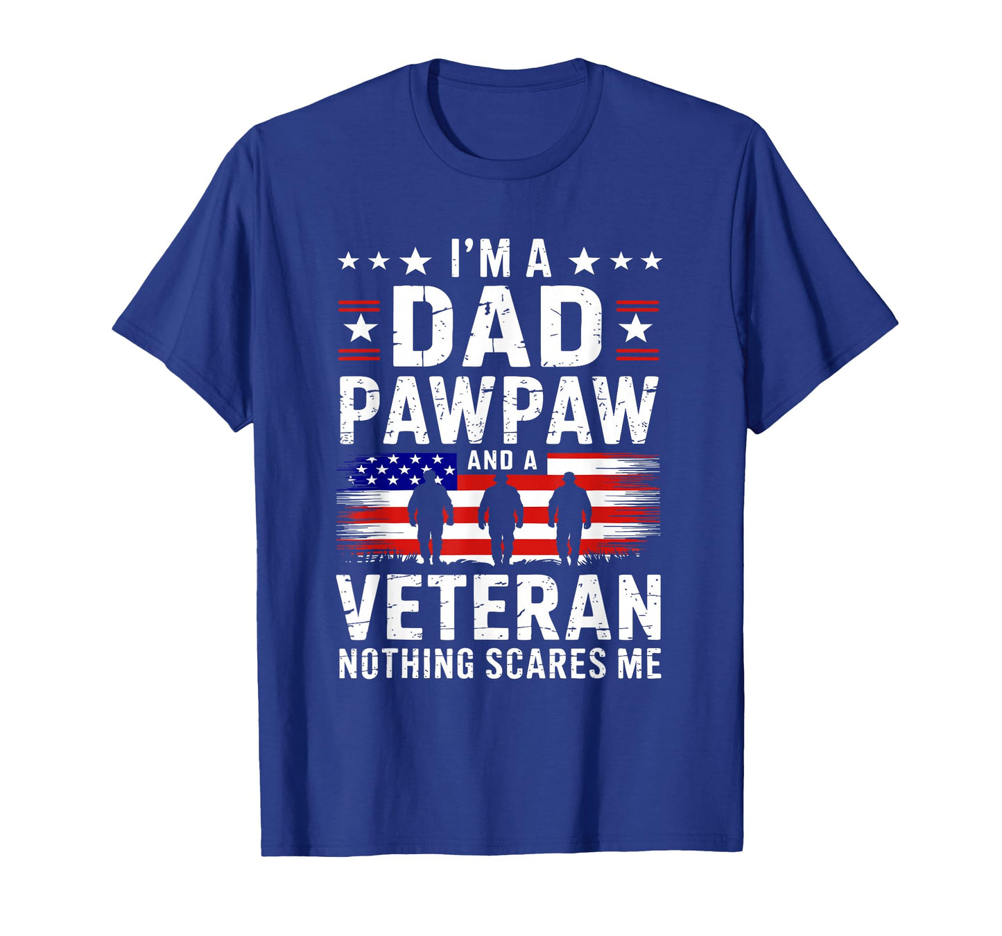 I'm A Dad Pawpaw And A Veteran Shirt Men Grandpa Fathers Day T-Shirt