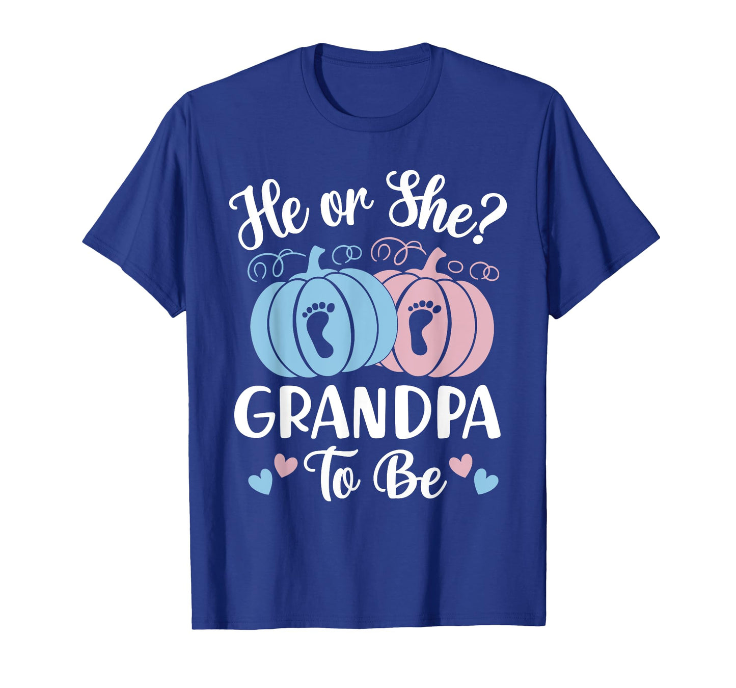 Halloween He or She Grandpa to Be Pumpkin T-Shirt