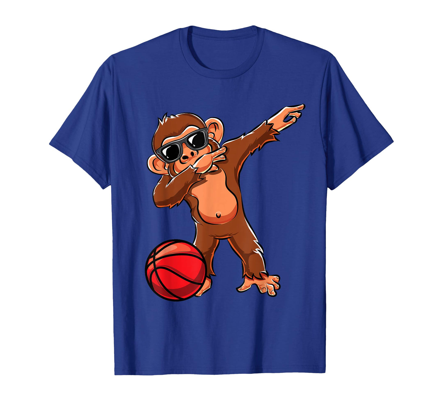 Cute Dabbing Monkey Lovers Dab Basketball Girls Boys Gifts T-Shirt