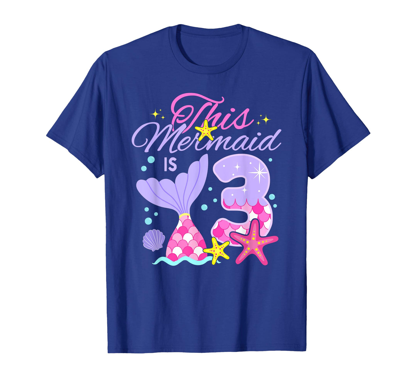 This Mermaid is 3 Year Old 3rd Birthday Girl Party Kids T-Shirt