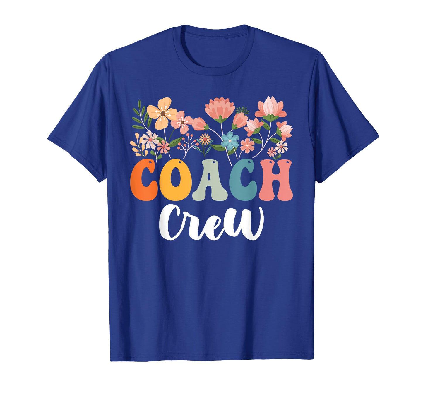 Coach Crew Team Retro Groovy Vintage First Day Of School T-Shirt