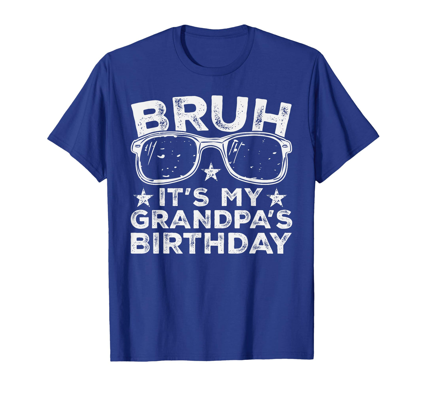Bruh It's My Grandpa's Birthday Funny Sunglasses Bday Kids T-Shirt