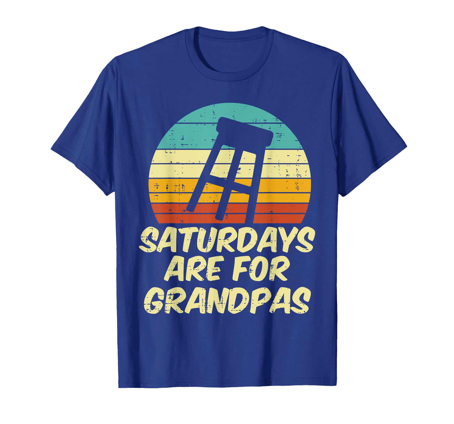 Barstool Saturdays Are For Grandpas Sunset Retro Fathers Day T-Shirt