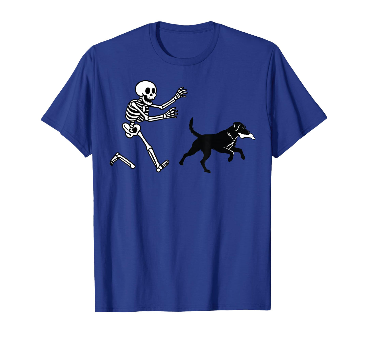 Funny Labrador Running Skeleton Halloween T-Shirt