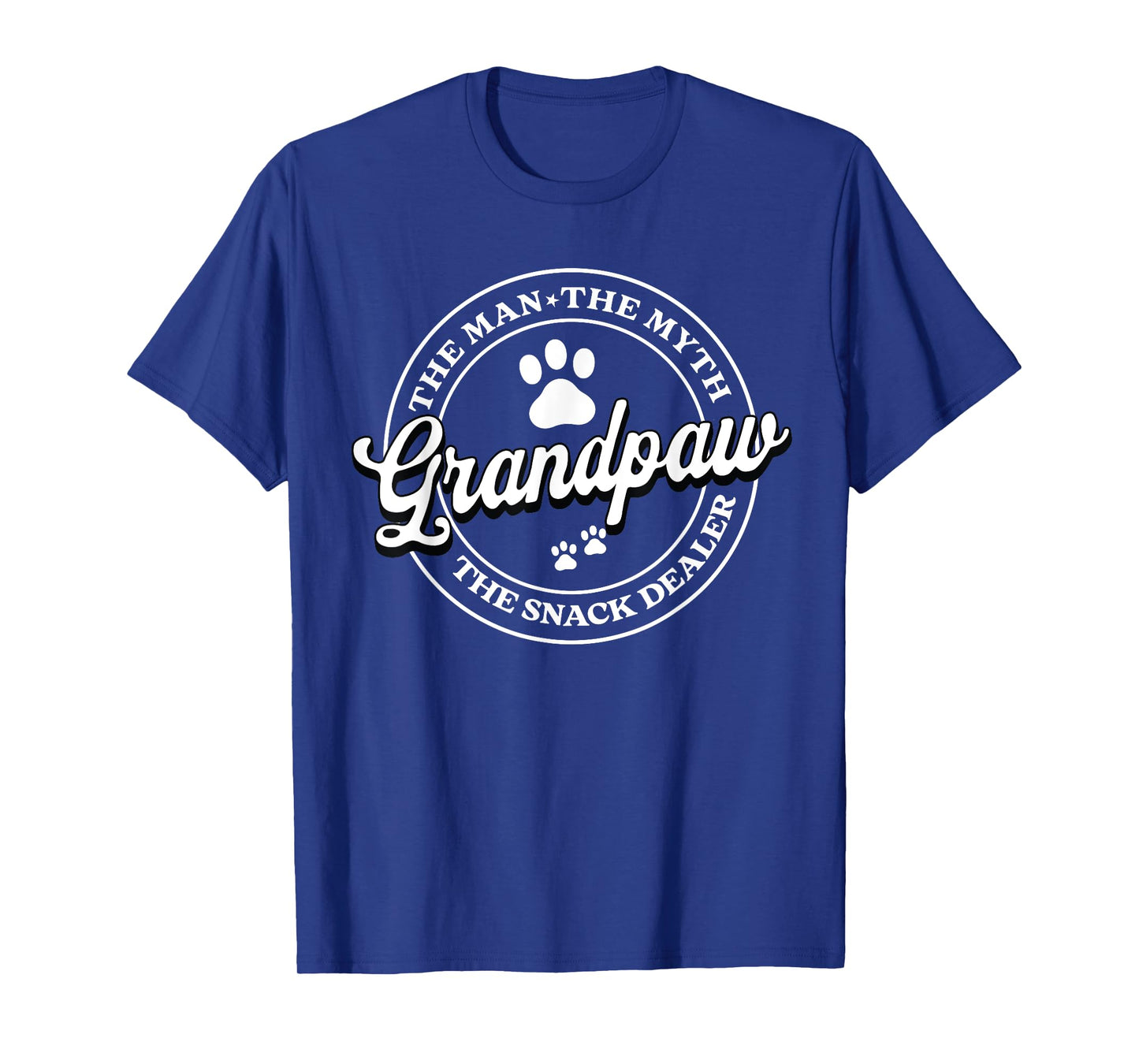 Grandpaw The Myth The Snack Dealer Fathers Day Dog Grandpa T-Shirt for Men Women