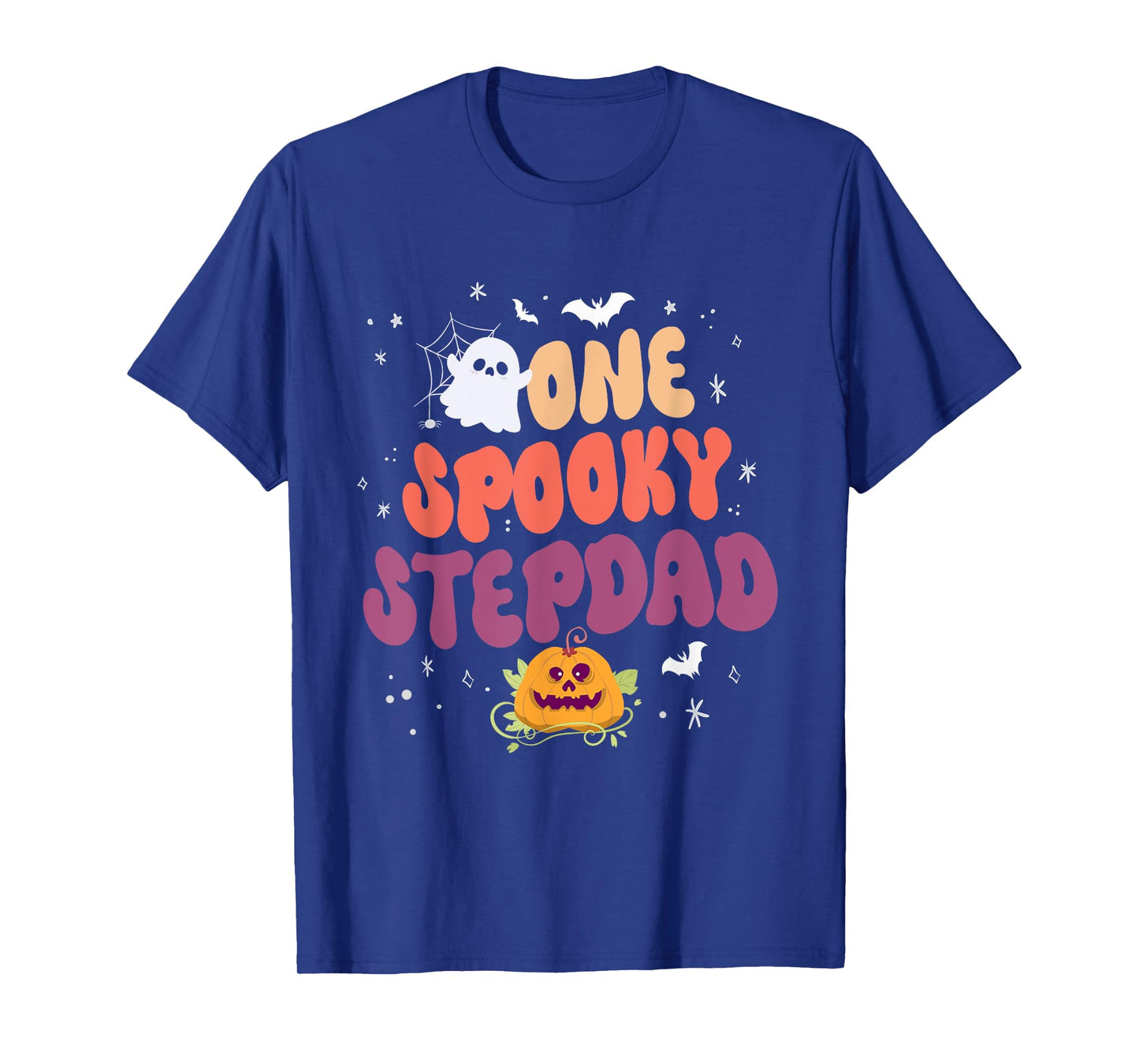 Groovy One Spooky Step Dad Halloween Pumpkin Trick Or Treat T-Shirt