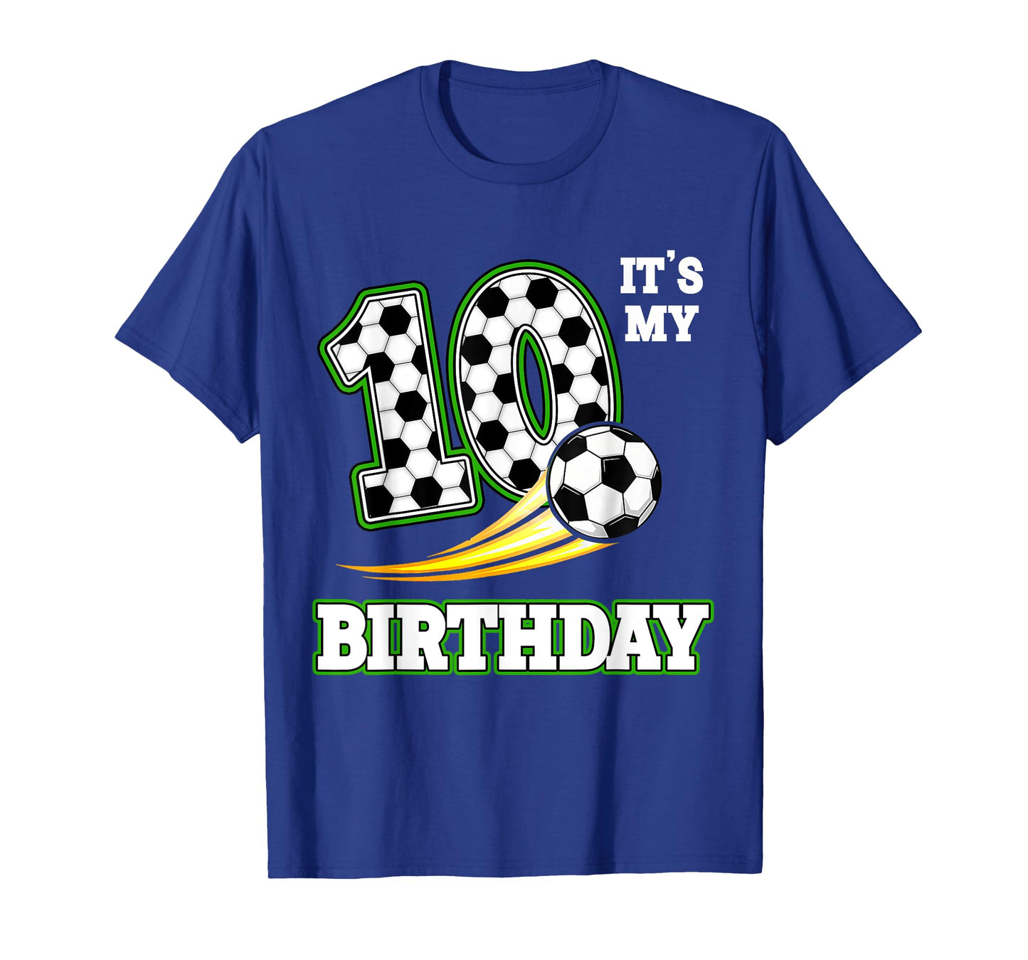 Its My 10th Birthday Soccer 10 Years Old Bday Football Boys T-Shirt