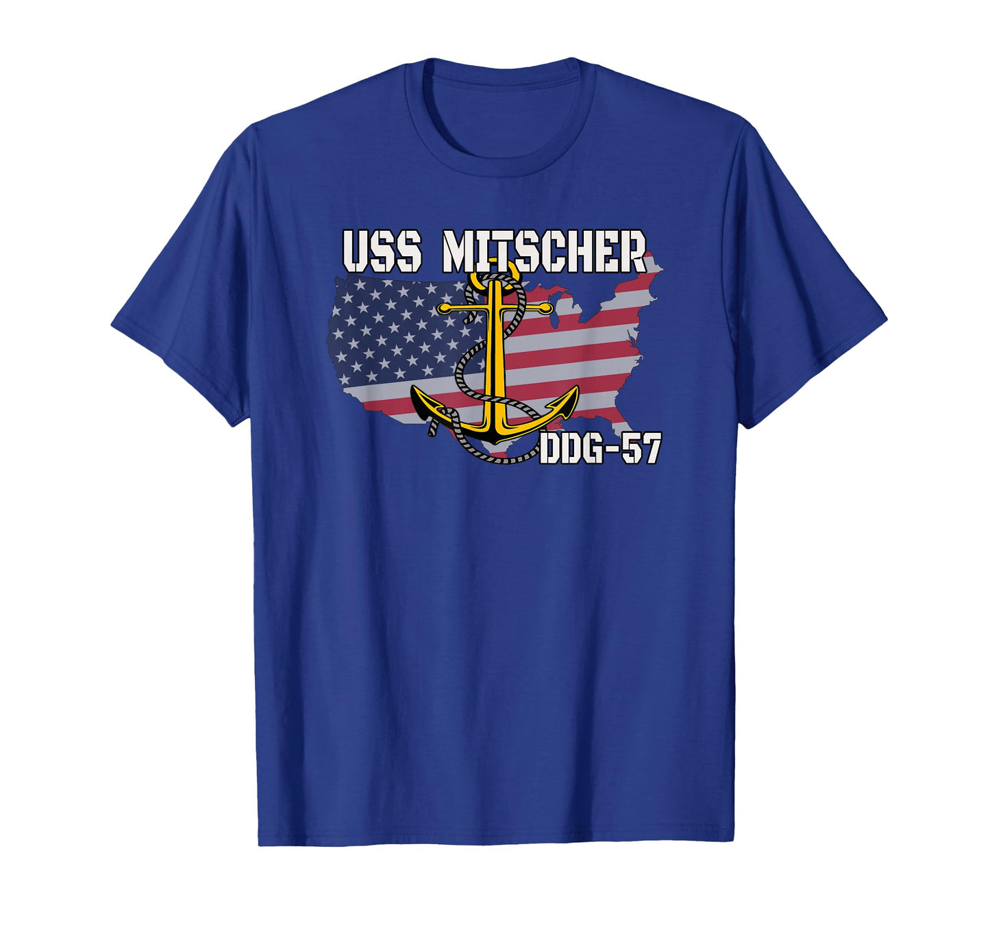 USS Mitscher DDG-57 Destroyer Veteran Day Father Grandpa Dad T-Shirt