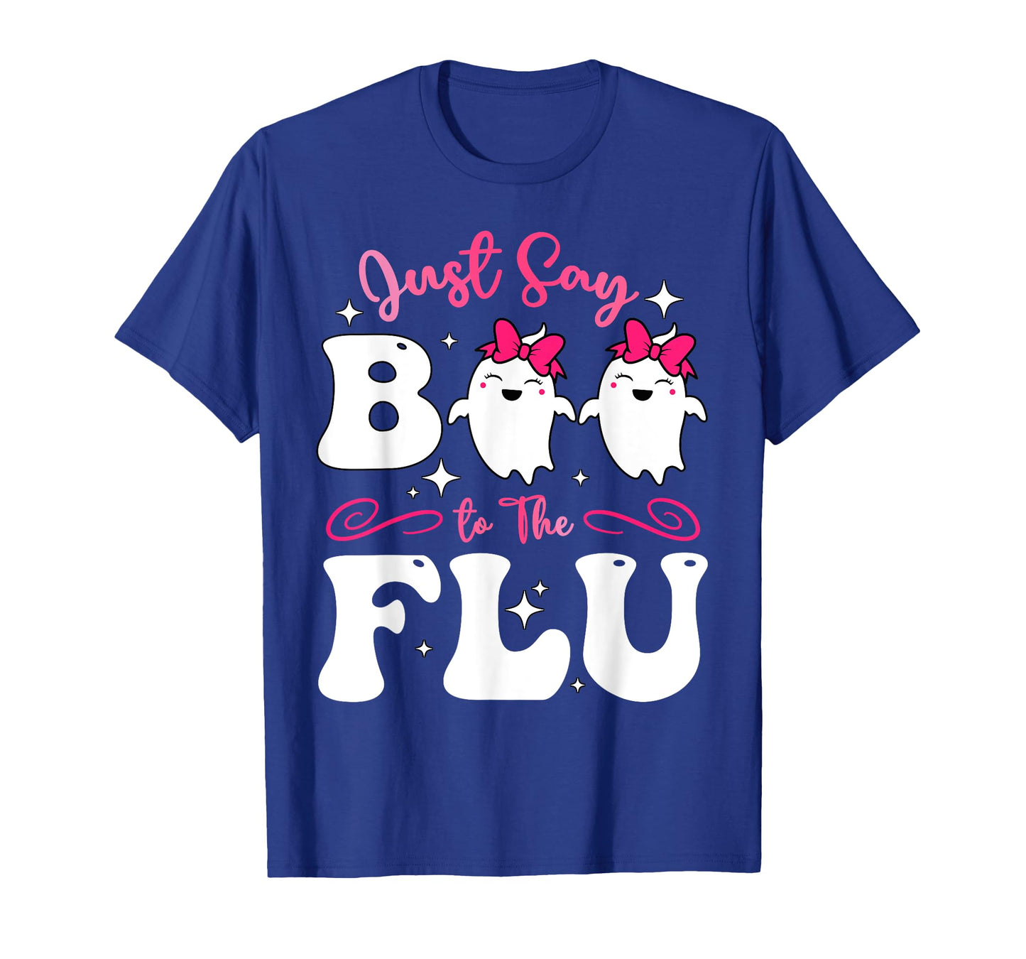Say Boo To The Flu Halloween Coquette Bow Ghost Boo To Flu T-Shirt
