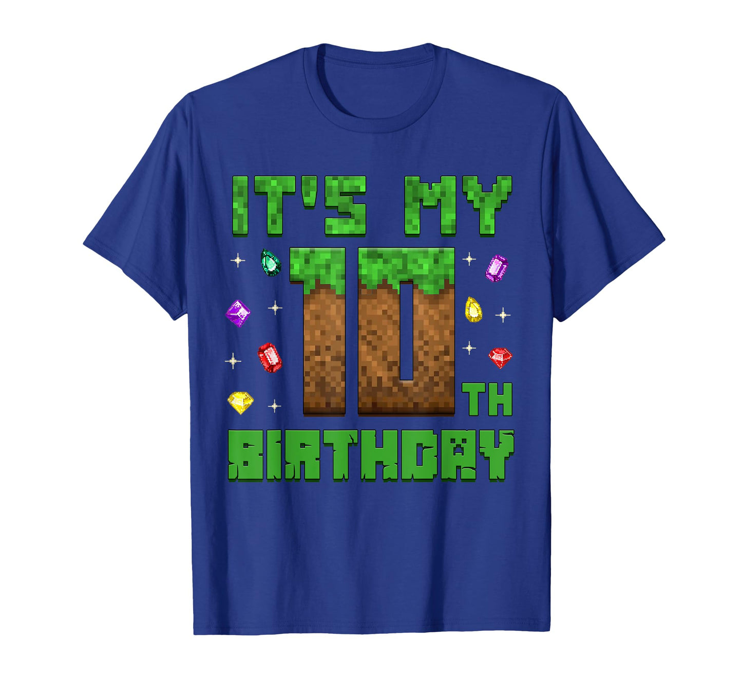 Birthday Boy It's My 10th Birthday Gamer Pixel Number T-Shirt