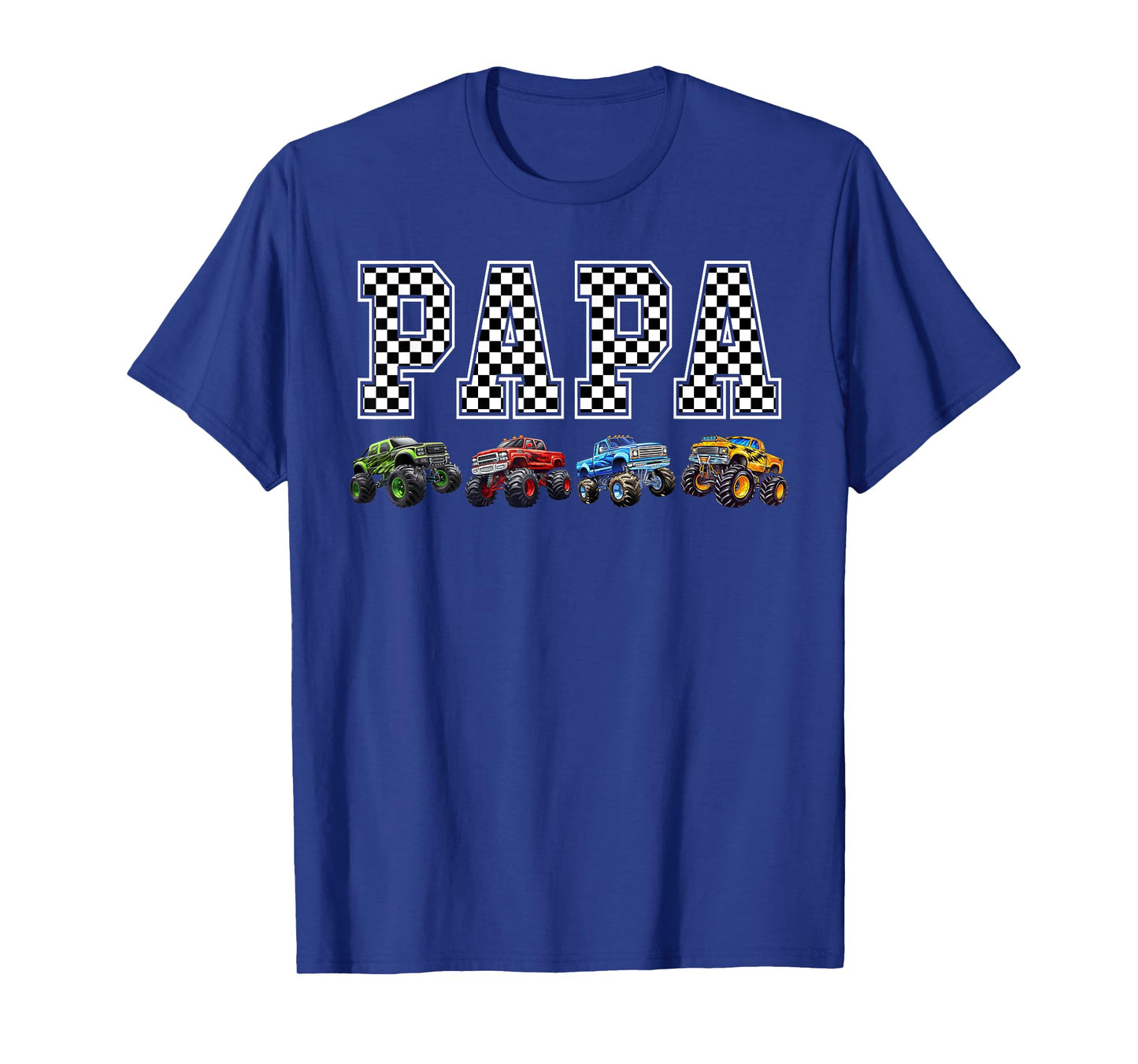 Papa Family Crew Monster Truck Lover Birthday Matching T-Shirt