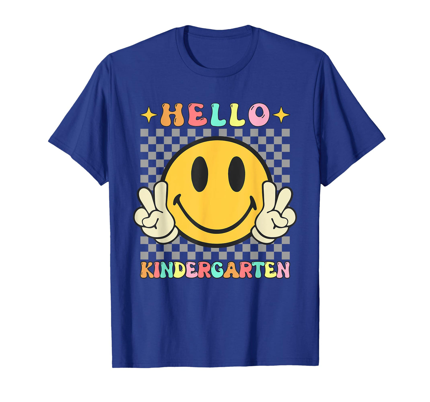 Retro Groovy Kindergarten Back to School Hello Kindergarten T-Shirt
