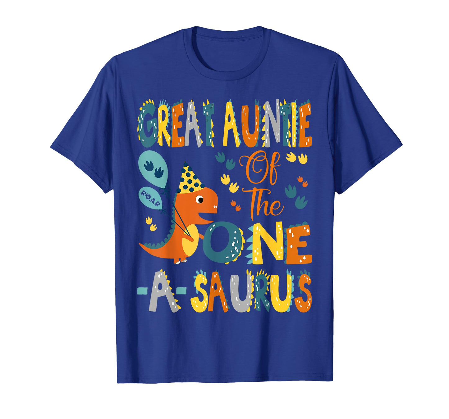 Great Auntie Of The One-A-Saurus 1St Birthday Dinosaur Party T-Shirt