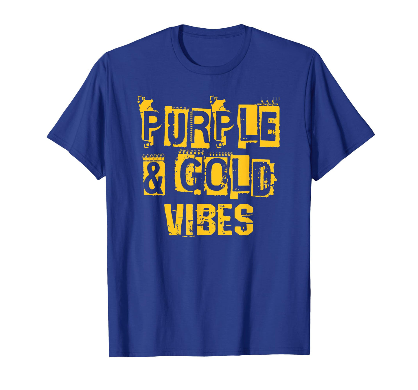 Purple & Gold Game Day Group Tee for High School Football T-Shirt