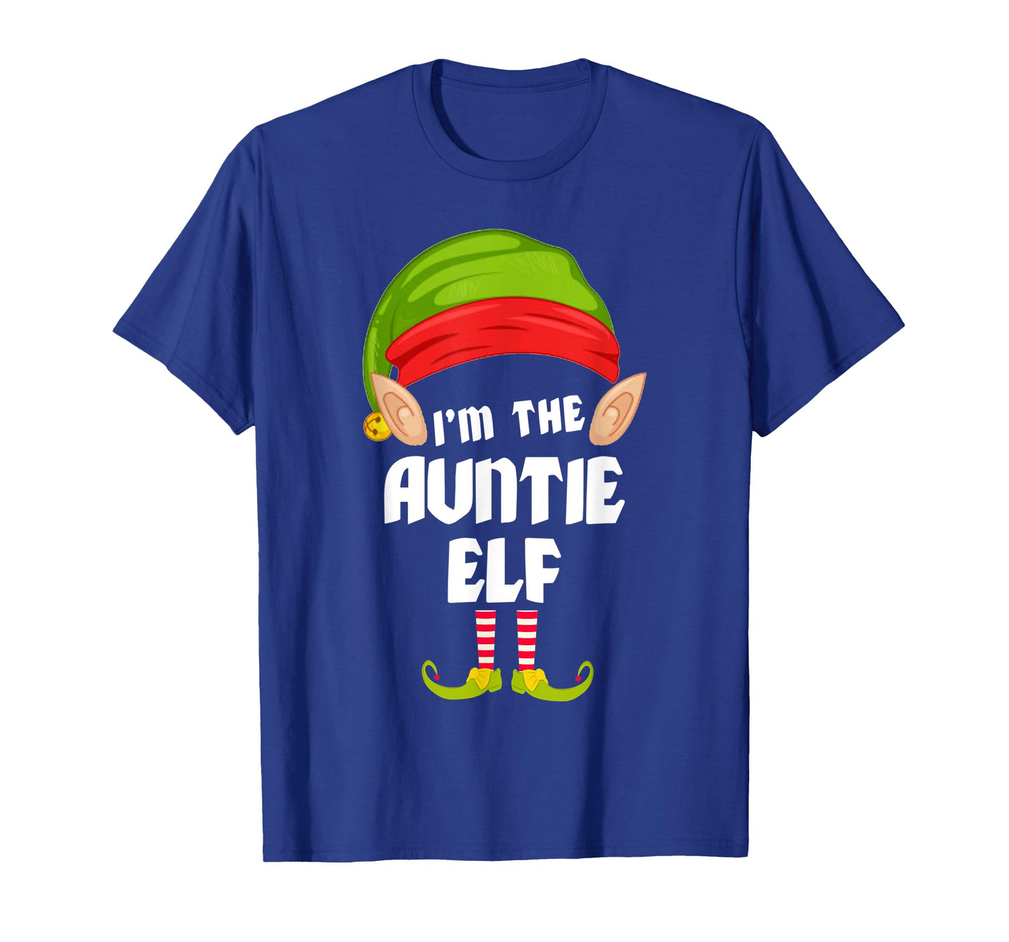 Funny Auntie Elf Matching Family Group PJ Christmas T-Shirt