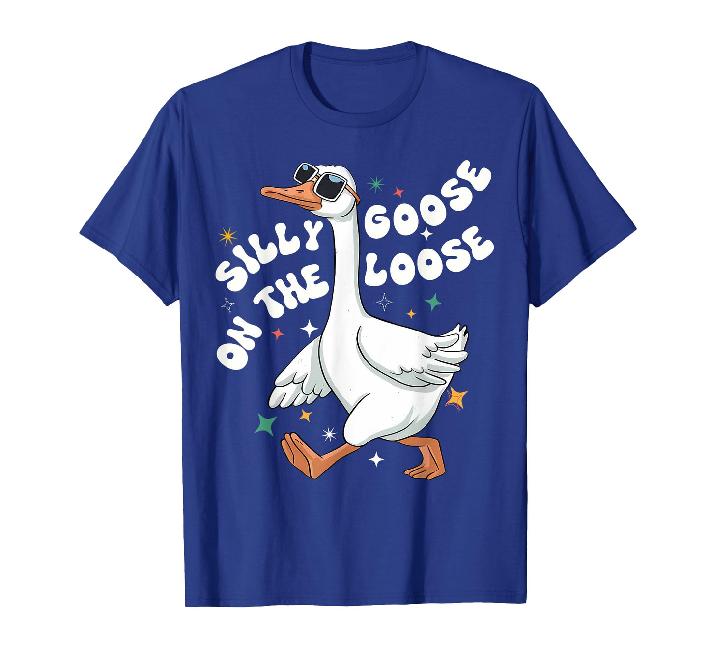 Groovy Silly Goose On The Loose Meme Retro Goose Clubs T-Shirt