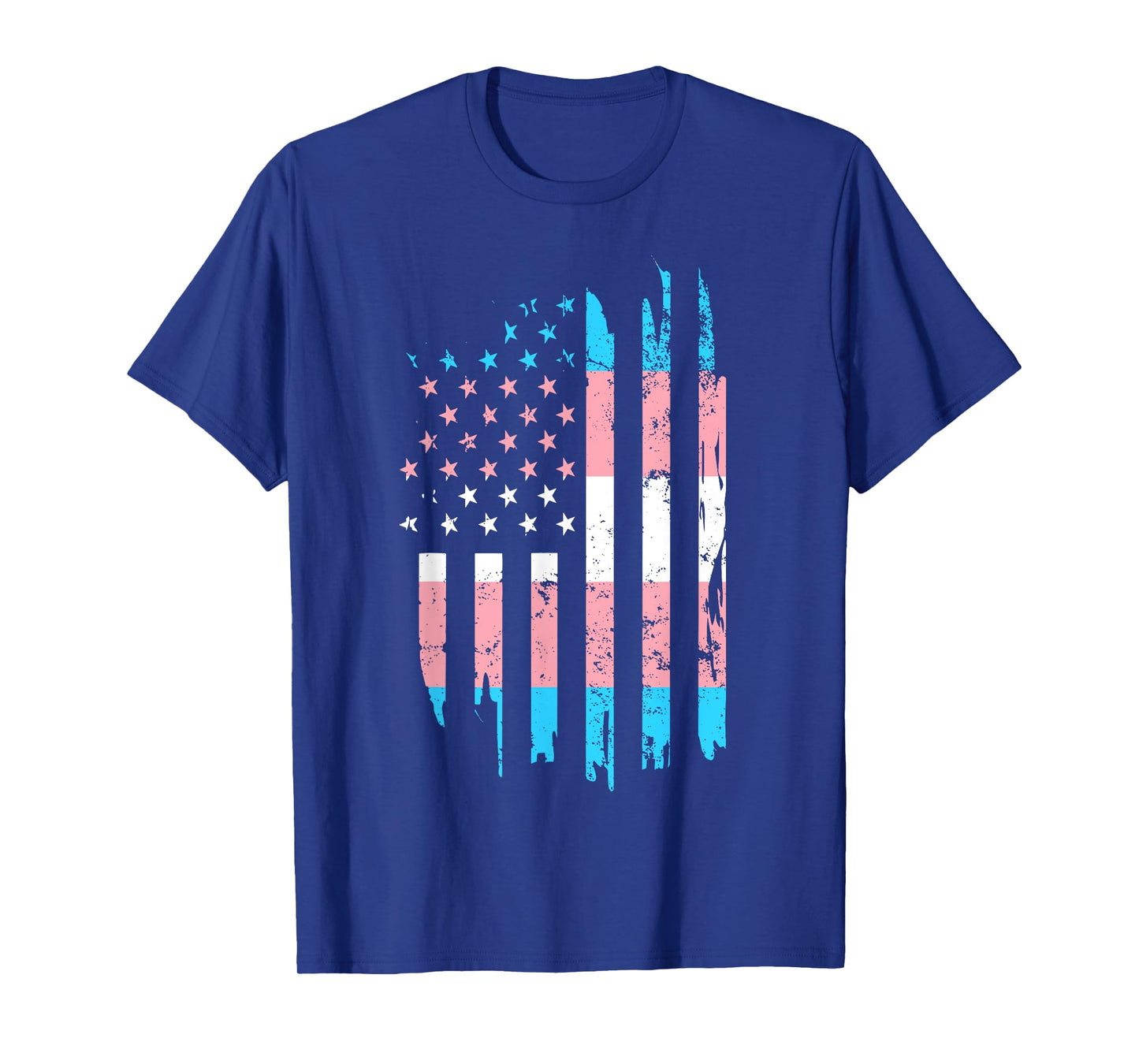 US American Flag 4th July Celebrate LGBTQ Transgender Flag Women Men T-Shirt