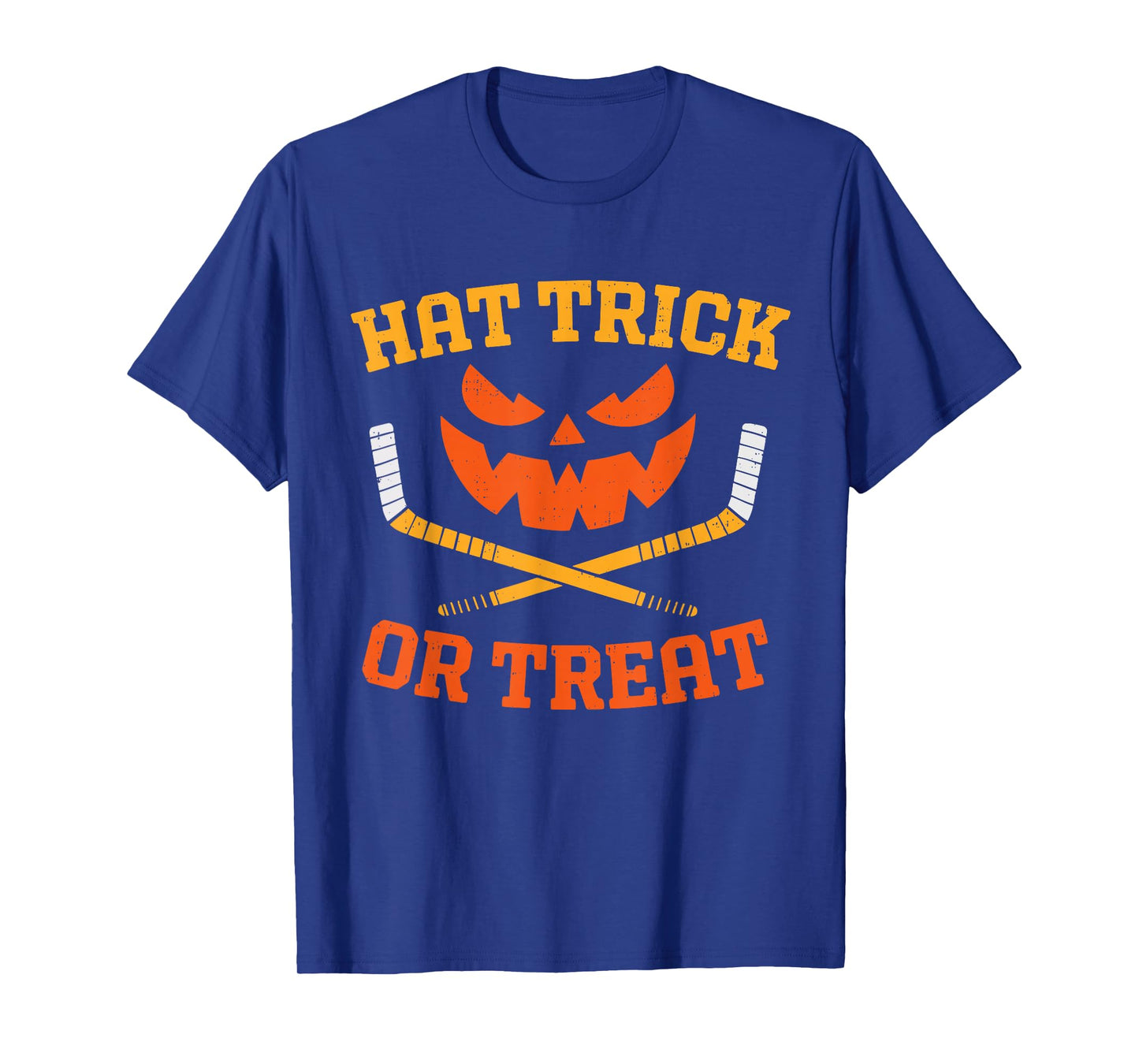 Funny Ice Hockey Pumpkin Halloween Mens Boys Teens Kids T-Shirt