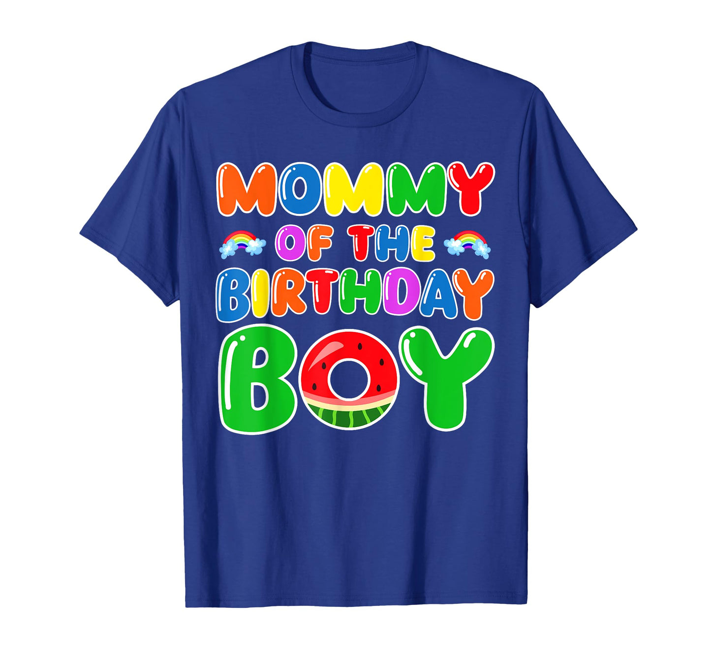 Funny Mommy Of The Birthday Boy Watermelon Birthday Family T-Shirt