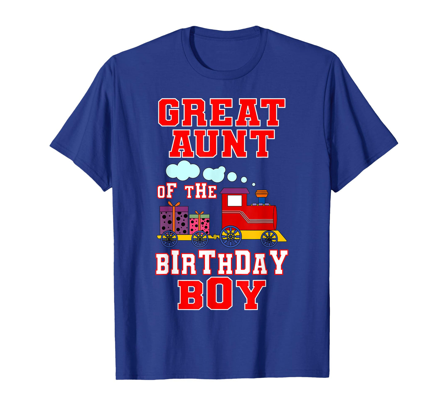 Great Aunt Of The Birthday Boy Train Steam Locomotive Bday T-Shirt