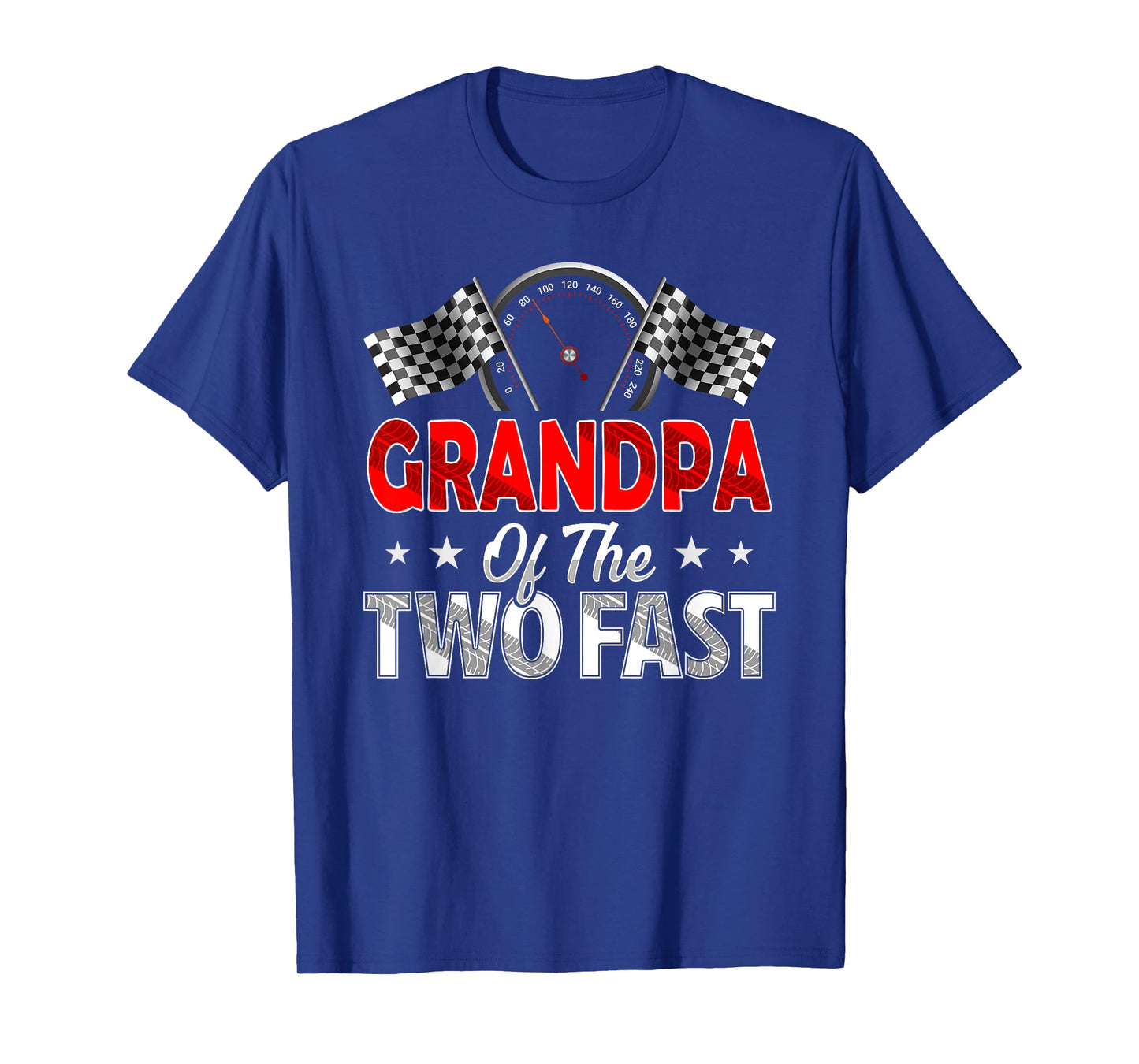 Grandpa of The Two Fast Second Birthday Racing Car Family T-Shirt