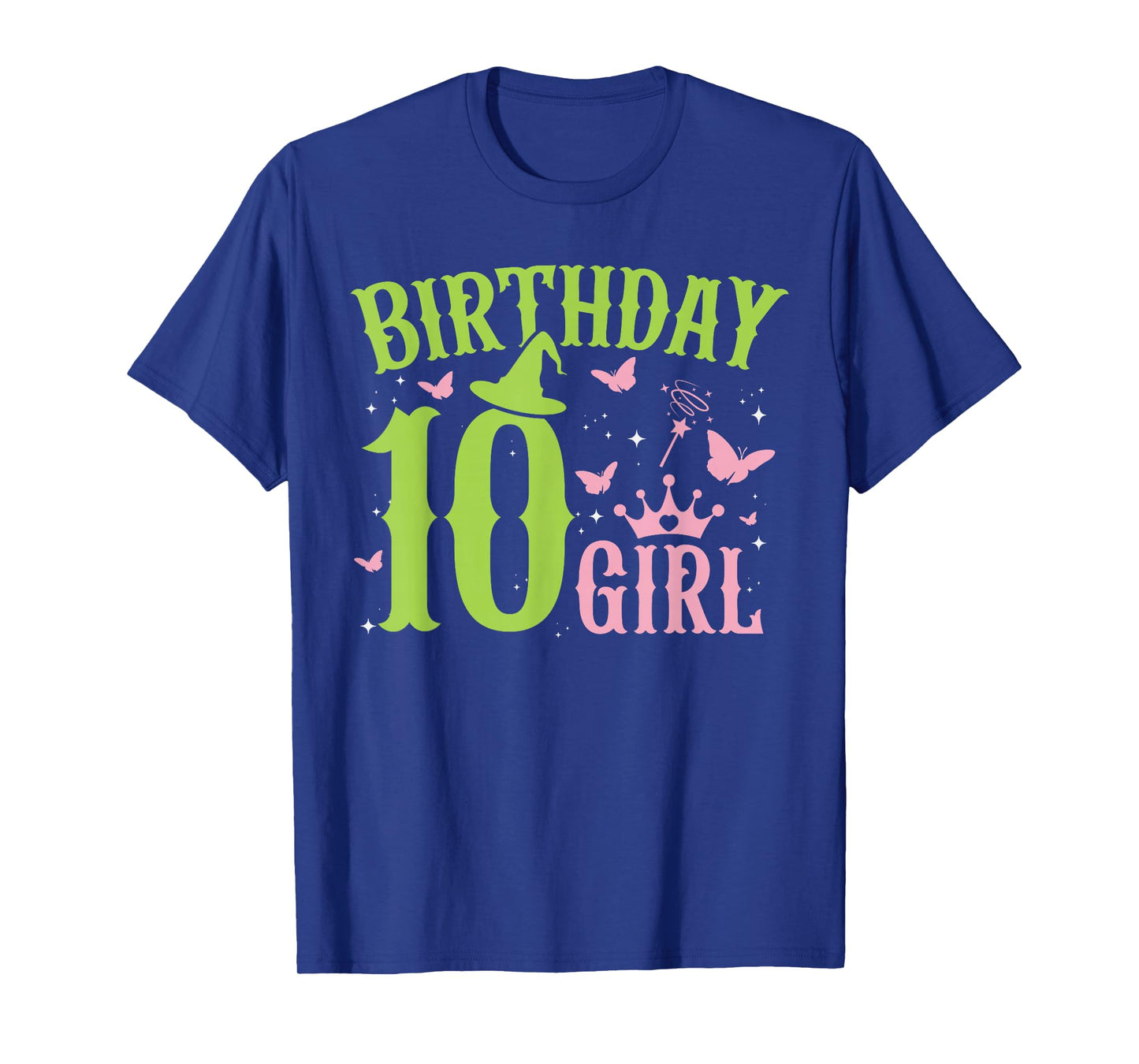 Green Pink Theme 10 Year Old Birthday Girl Witch Party Bday T-Shirt